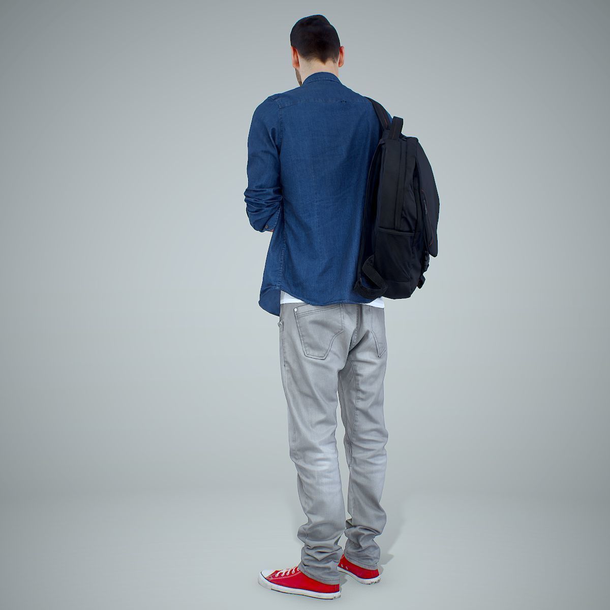 Smiling Man with Red Converse Sneakers CMan0302-HD2-O01P01-S 3D model_55