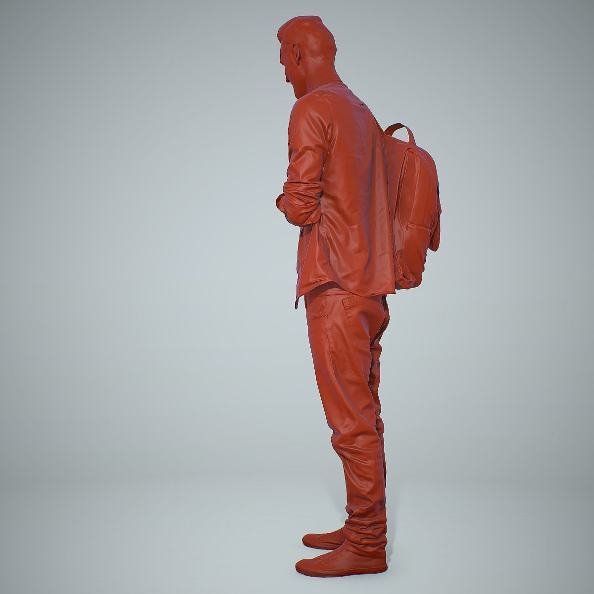 Smiling Man with Red Converse Sneakers CMan0302-HD2-O01P01-S 3D model_19