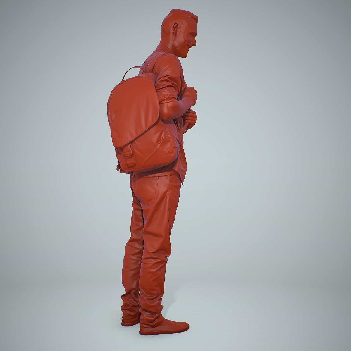 Smiling Man with Red Converse Sneakers CMan0302-HD2-O01P01-S 3D model_10