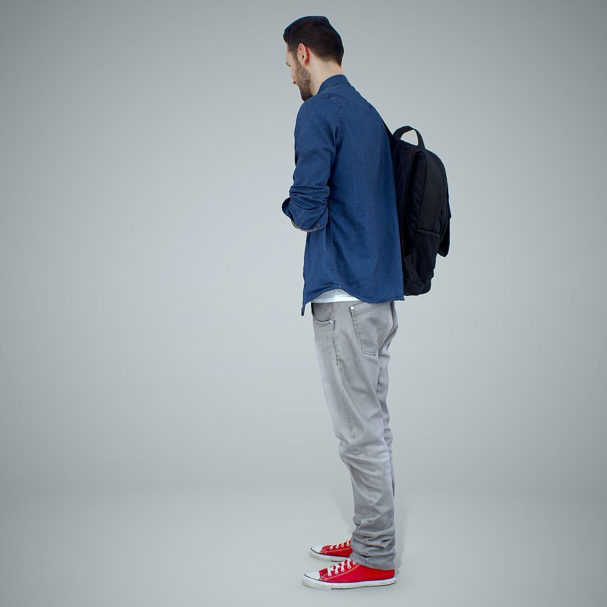 Smiling Man with Red Converse Sneakers CMan0302-HD2-O01P01-S 3D model_22