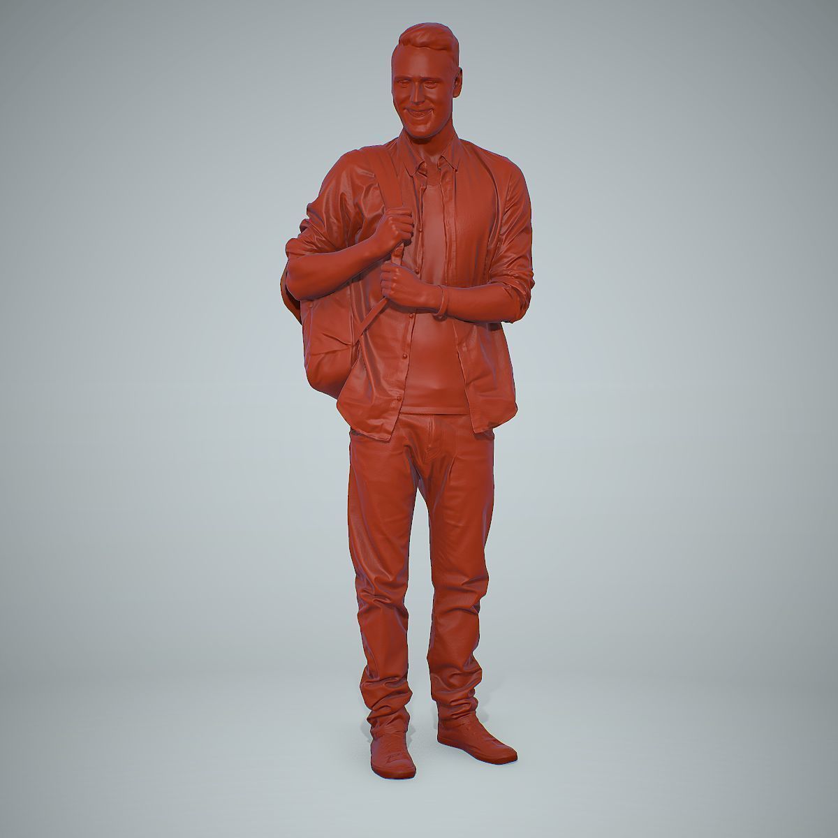 Smiling Man with Red Converse Sneakers CMan0302-HD2-O01P01-S 3D model_8