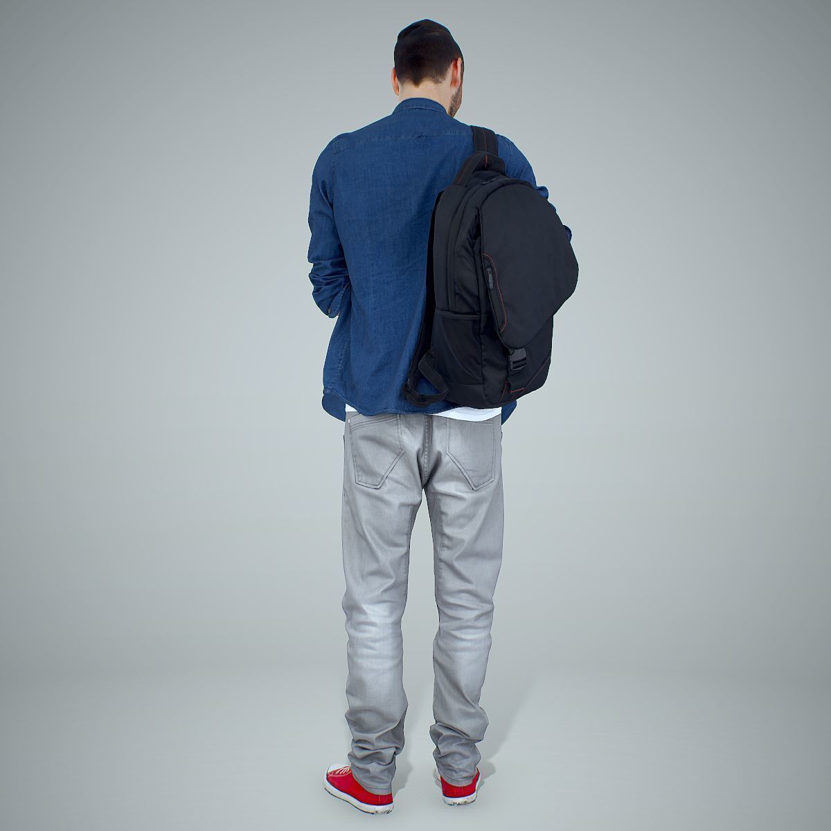 Smiling Man with Red Converse Sneakers CMan0302-HD2-O01P01-S 3D model_57