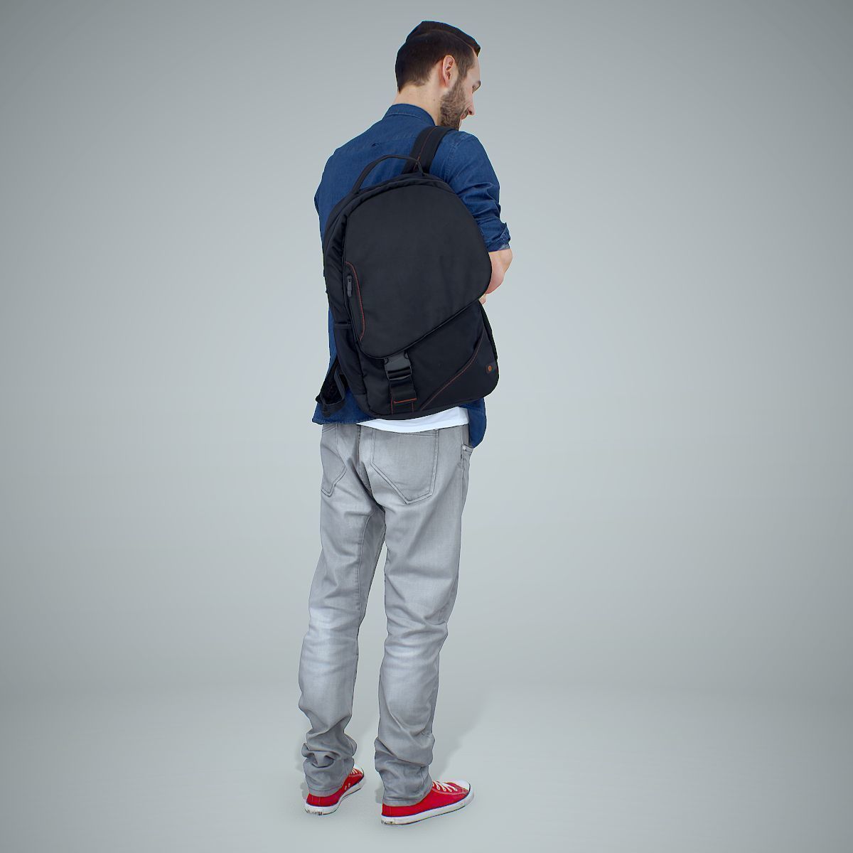 Smiling Man with Red Converse Sneakers CMan0302-HD2-O01P01-S 3D model_46