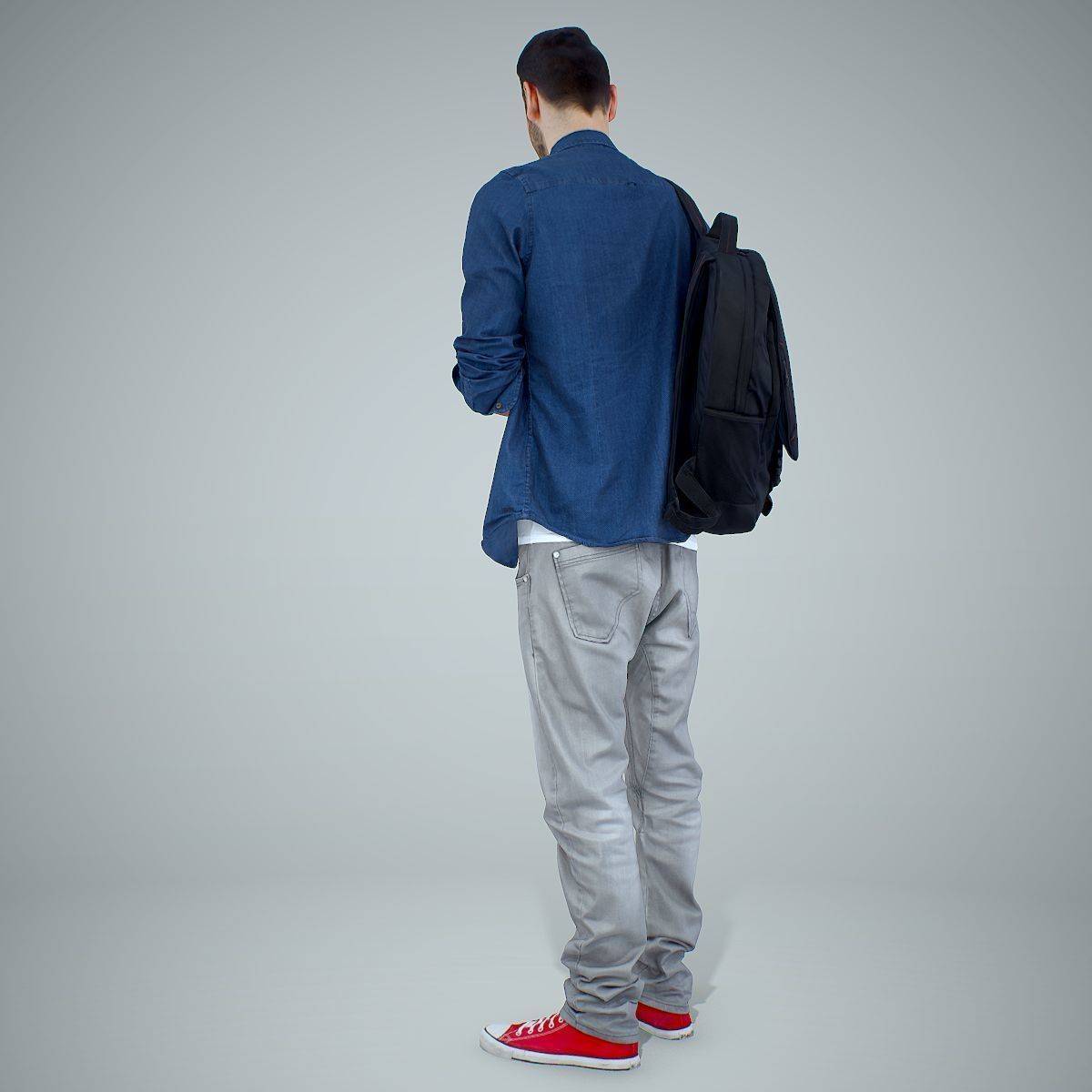 Smiling Man with Red Converse Sneakers CMan0302-HD2-O01P01-S 3D model_54