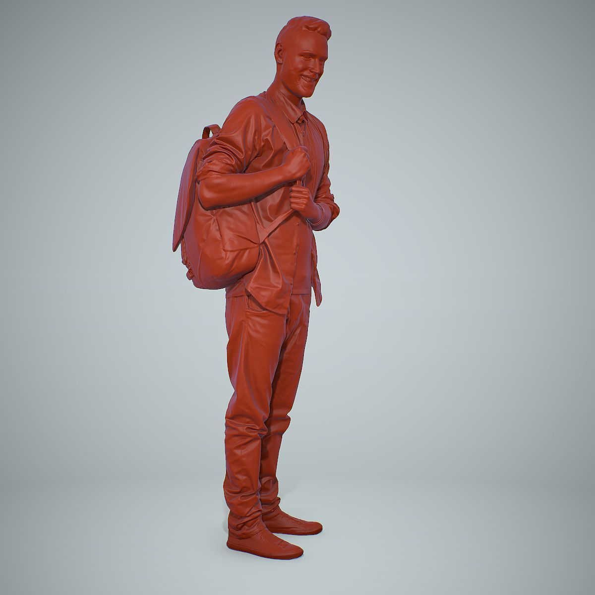 Smiling Man with Red Converse Sneakers CMan0302-HD2-O01P01-S 3D model_73