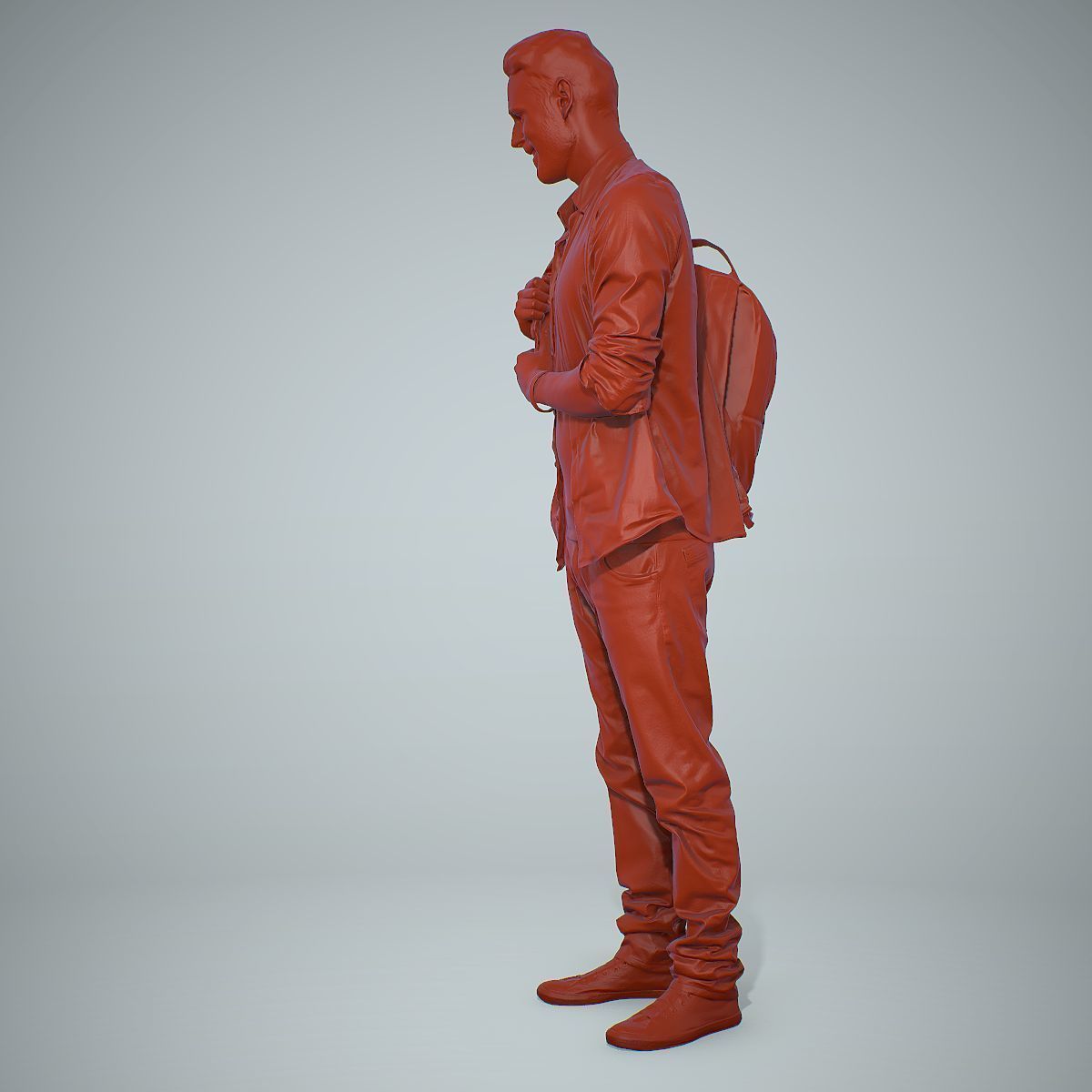 Smiling Man with Red Converse Sneakers CMan0302-HD2-O01P01-S 3D model_60