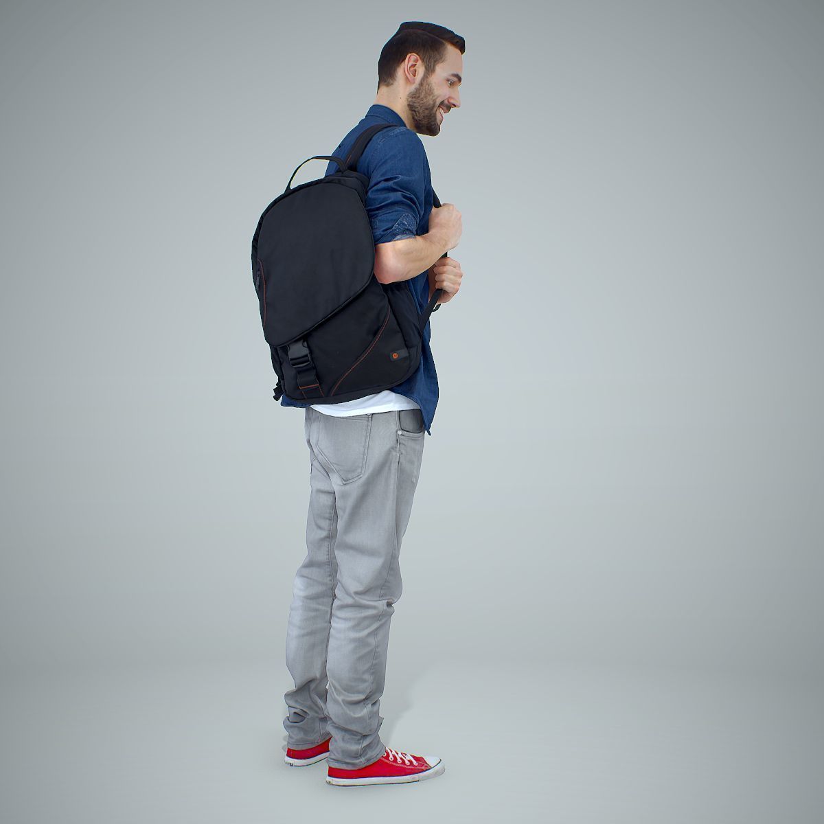 Smiling Man with Red Converse Sneakers CMan0302-HD2-O01P01-S 3D model_38