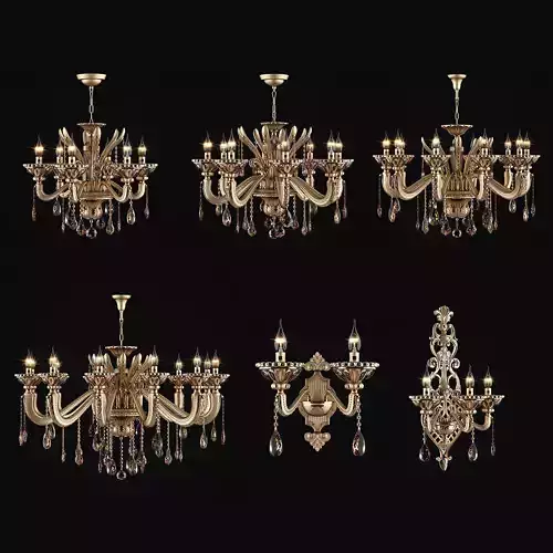 Alzata Osgona Chandeliers Collection 1 3D model