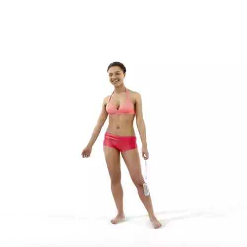 Standing Woman with a Bikini and Camera SWom0306-HD2-O01P01-S