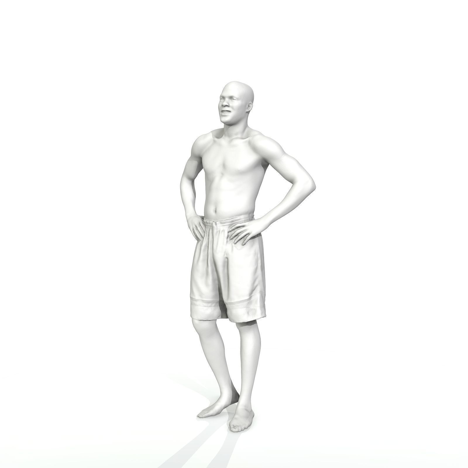 Standing Smiling Man with Blue Shorts SMan0311-HD2-O01P01-S 3D model_36