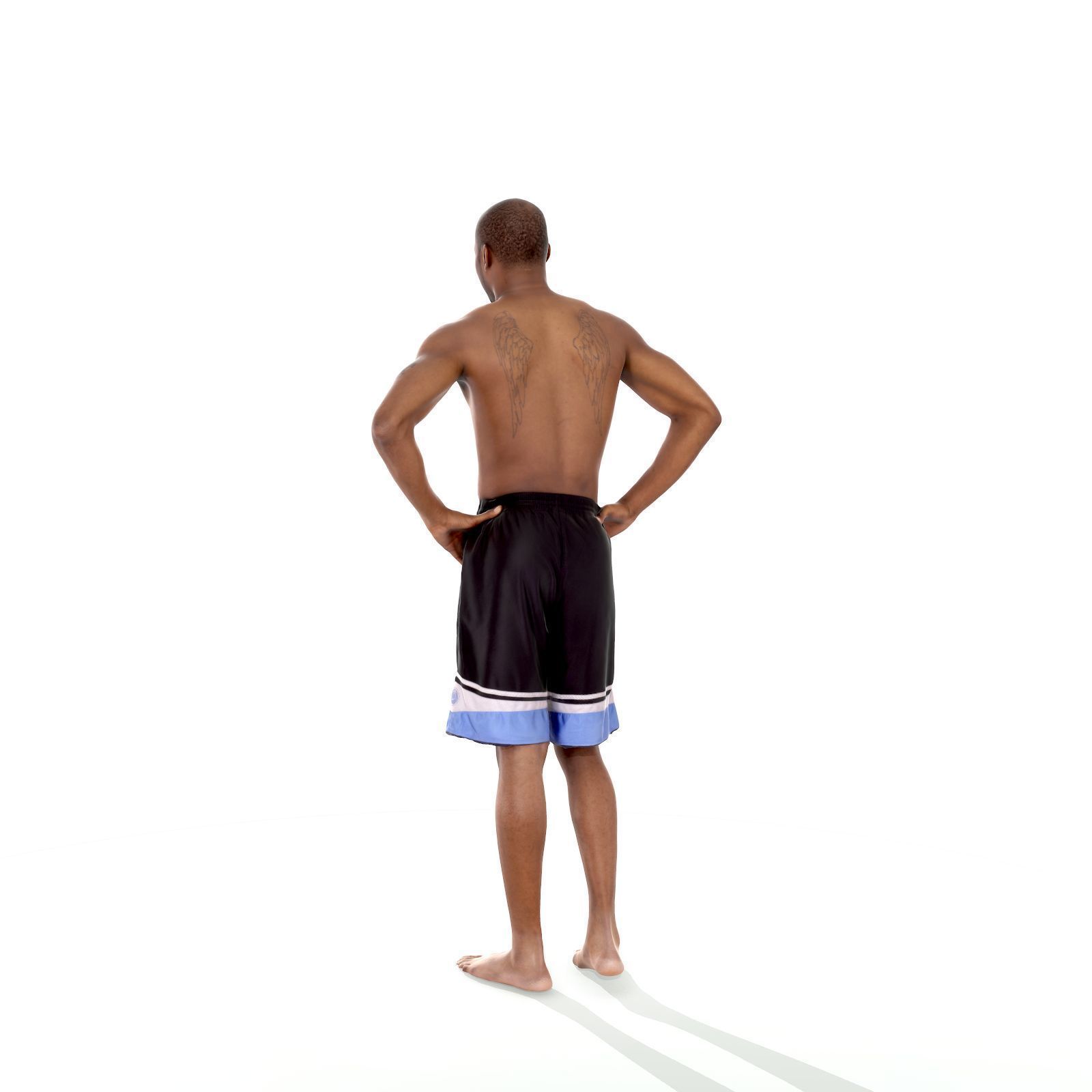 Standing Smiling Man with Blue Shorts SMan0311-HD2-O01P01-S 3D model_62