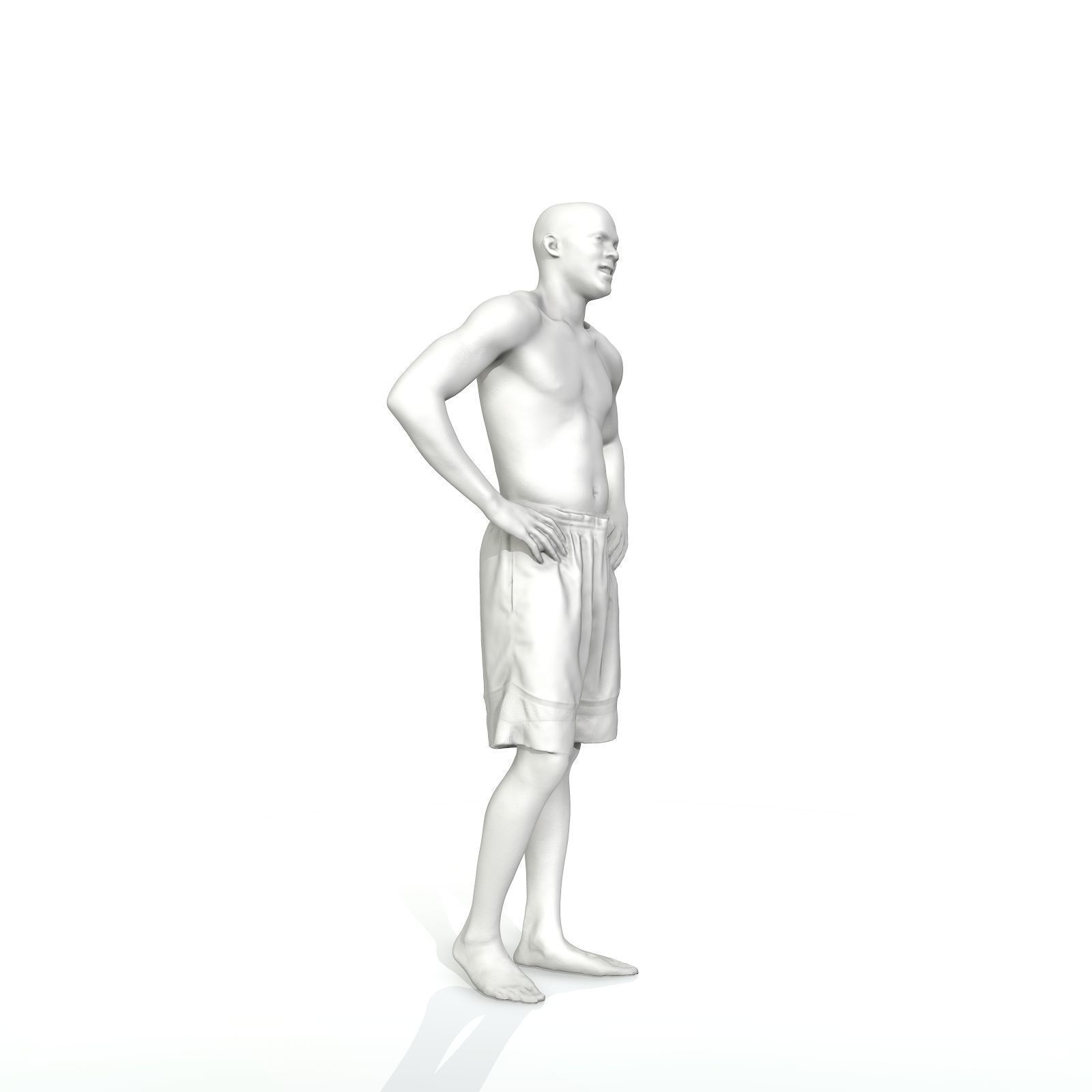 Standing Smiling Man with Blue Shorts SMan0311-HD2-O01P01-S 3D model_7
