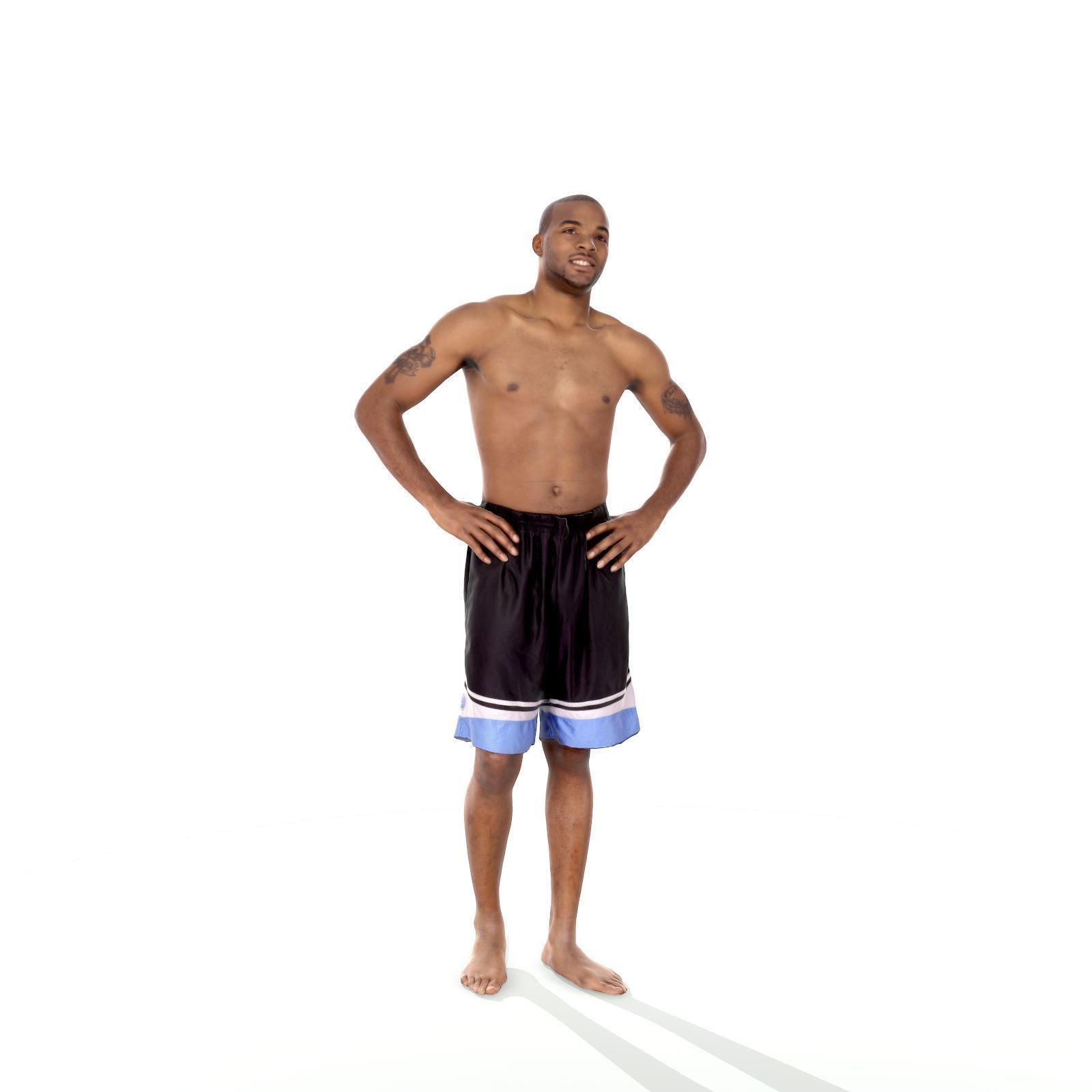 Standing Smiling Man with Blue Shorts SMan0311-HD2-O01P01-S 3D model_46
