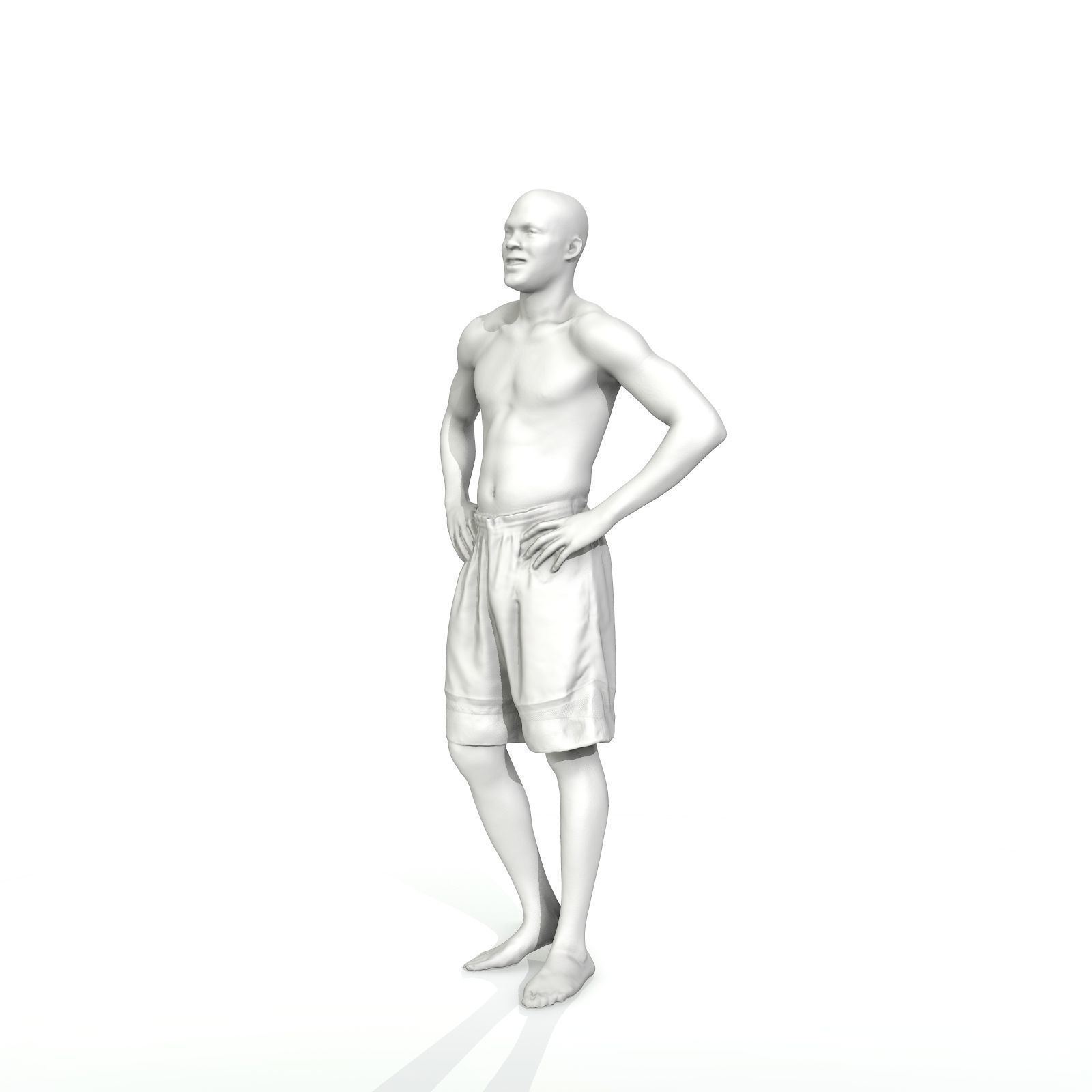 Standing Smiling Man with Blue Shorts SMan0311-HD2-O01P01-S 3D model_60