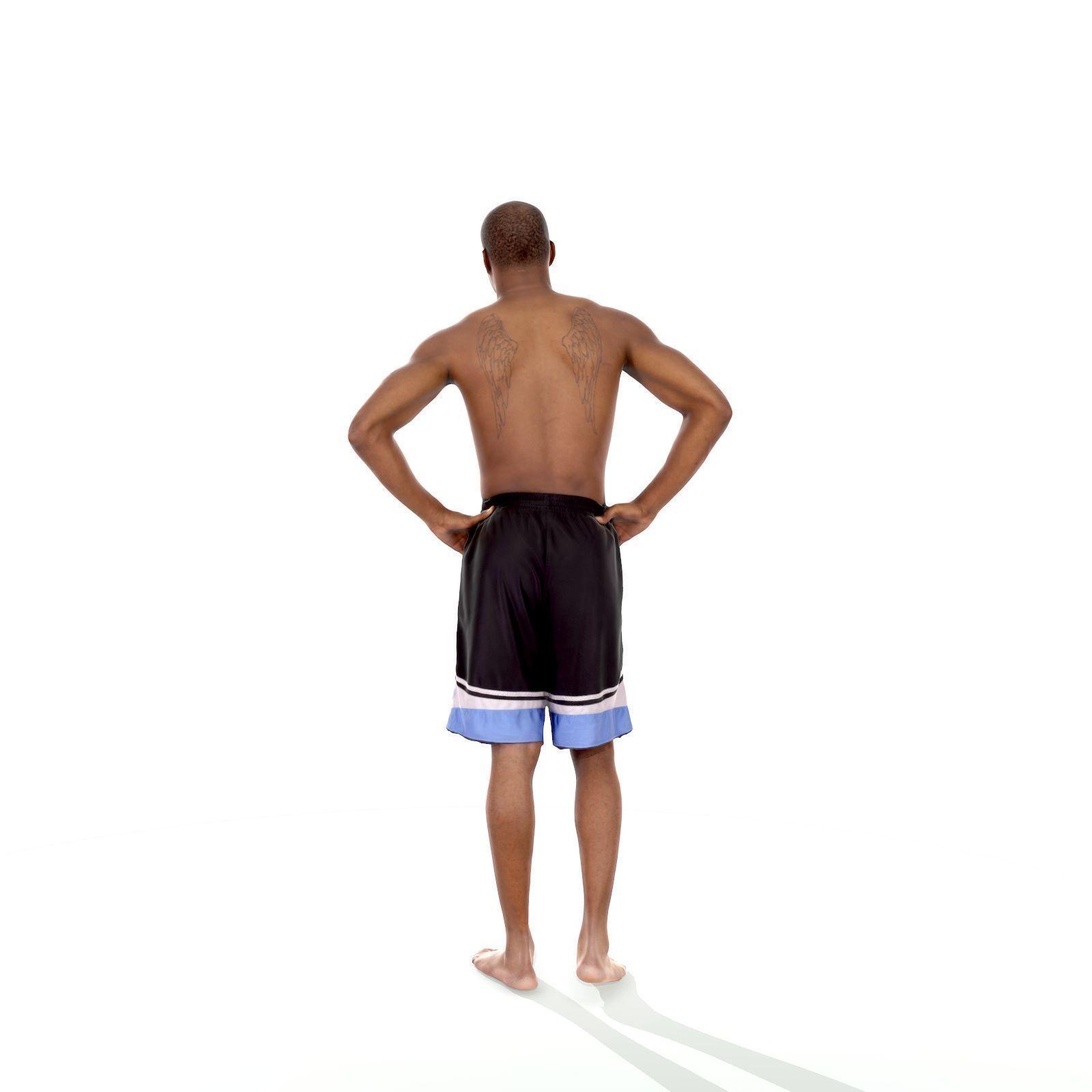 Standing Smiling Man with Blue Shorts SMan0311-HD2-O01P01-S 3D model_44