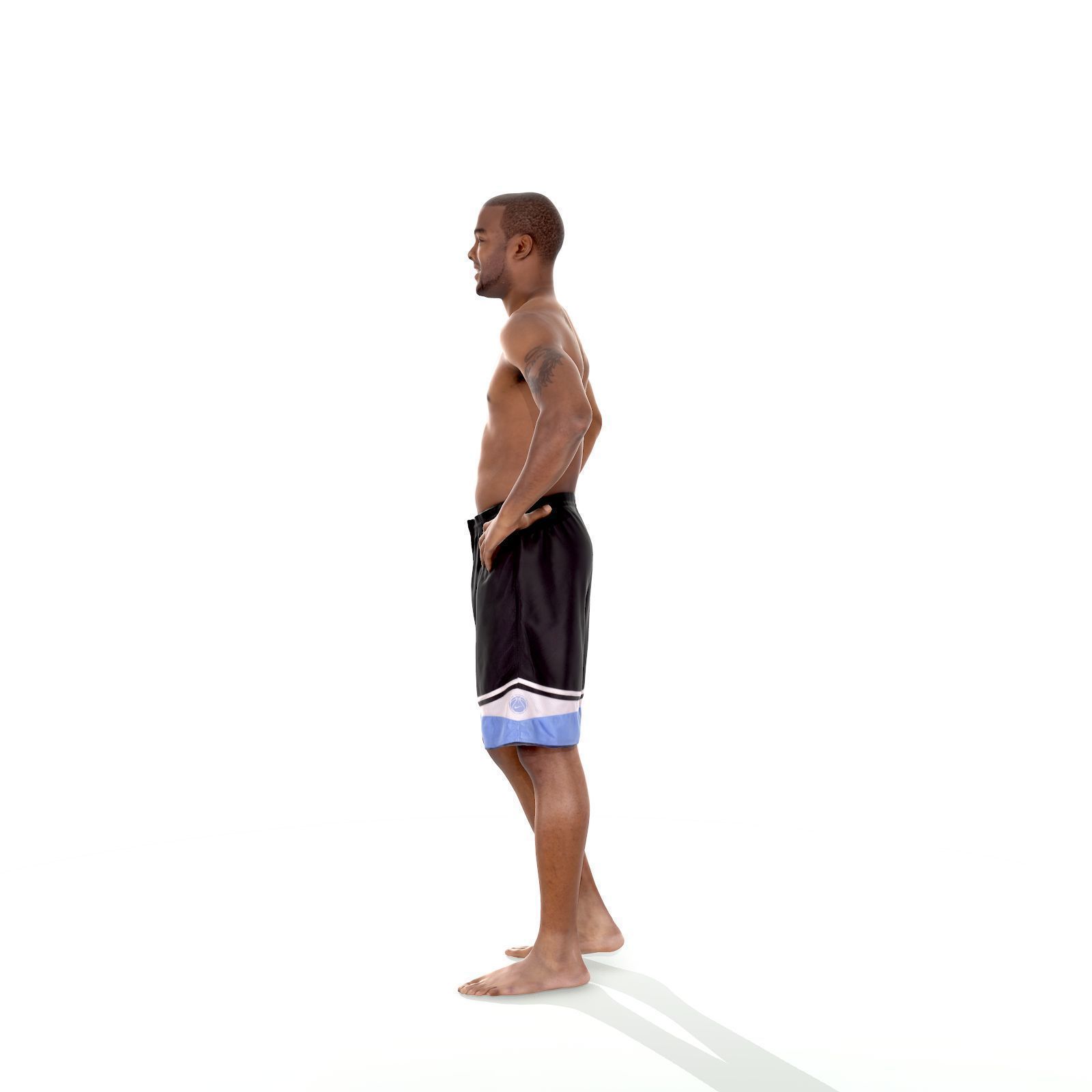Standing Smiling Man with Blue Shorts SMan0311-HD2-O01P01-S 3D model_26