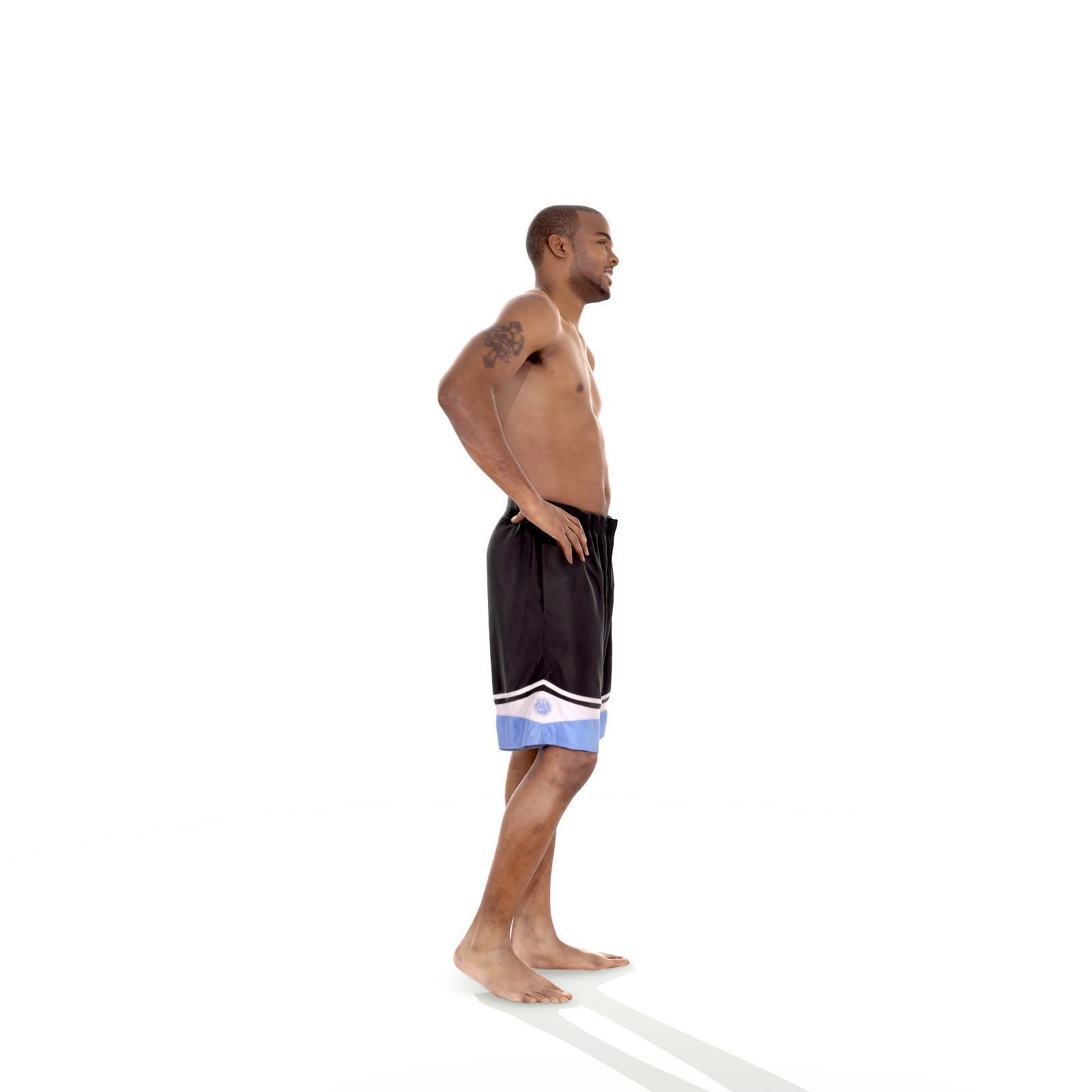 Standing Smiling Man with Blue Shorts SMan0311-HD2-O01P01-S 3D model_23