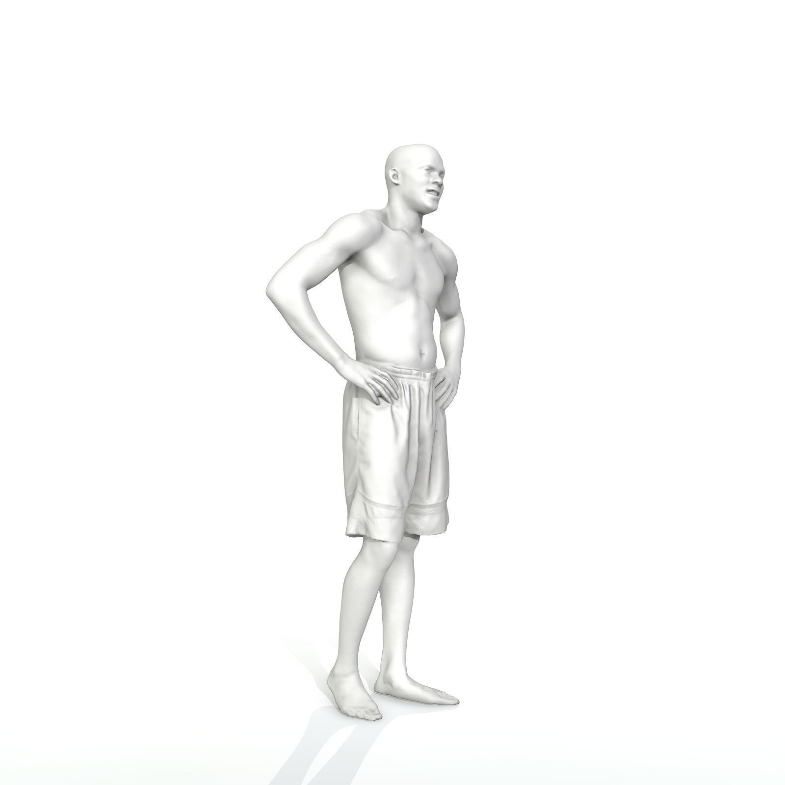 Standing Smiling Man with Blue Shorts SMan0311-HD2-O01P01-S 3D model_30
