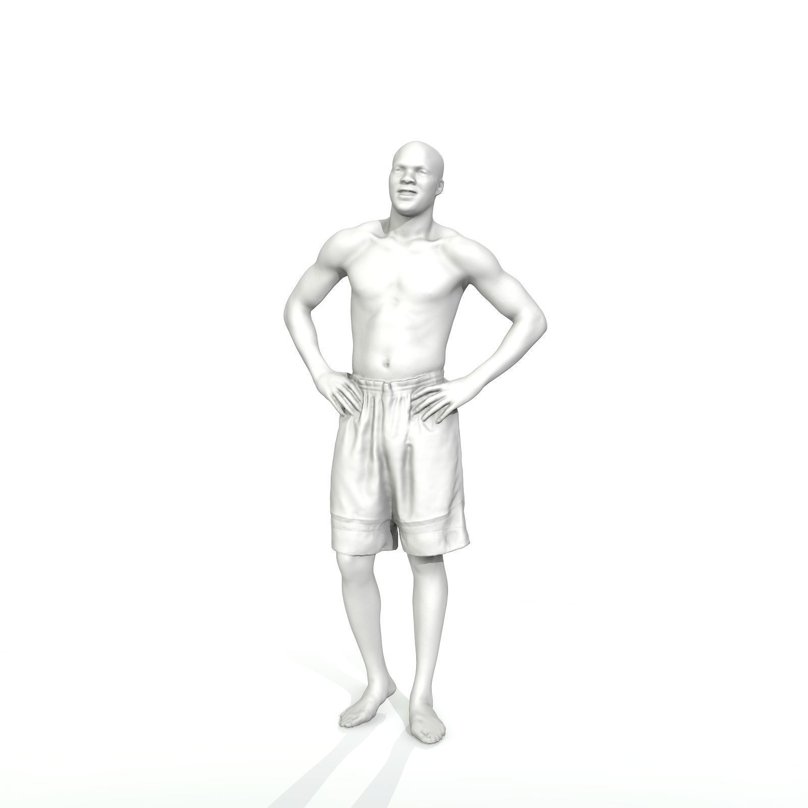 Standing Smiling Man with Blue Shorts SMan0311-HD2-O01P01-S 3D model_64