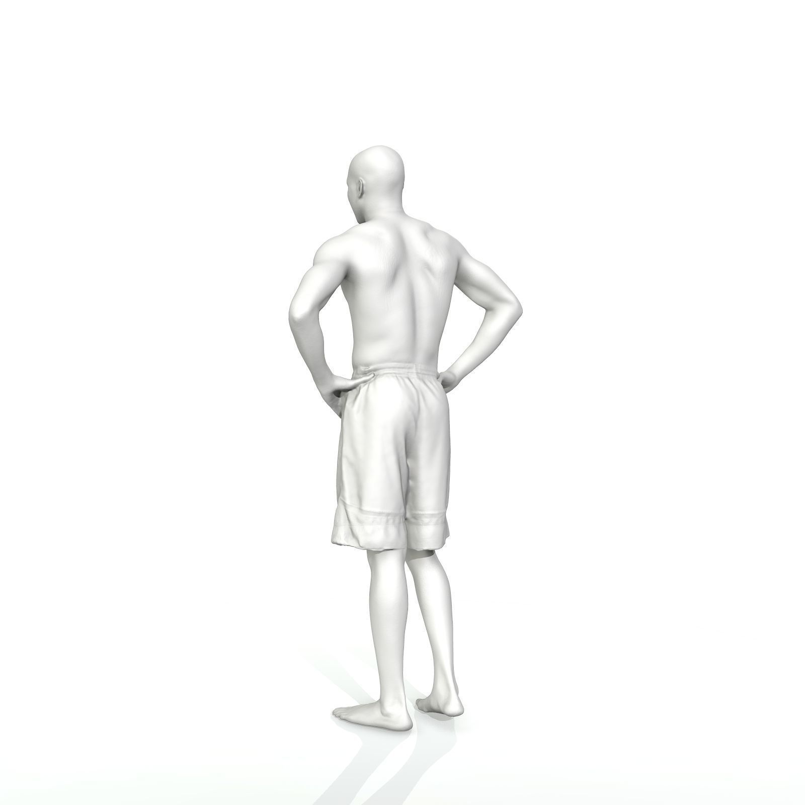 Standing Smiling Man with Blue Shorts SMan0311-HD2-O01P01-S 3D model_31