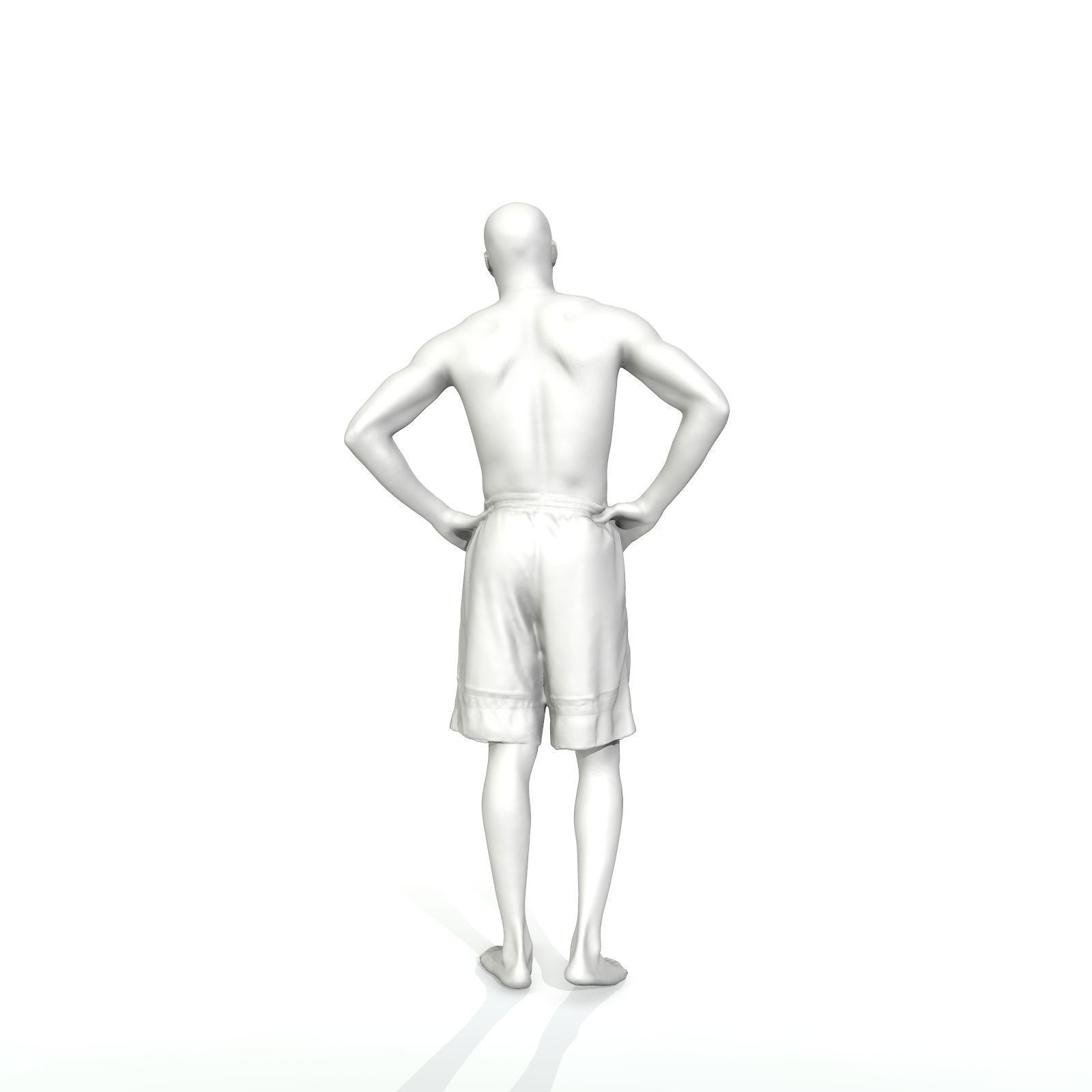 Standing Smiling Man with Blue Shorts SMan0311-HD2-O01P01-S 3D model_35