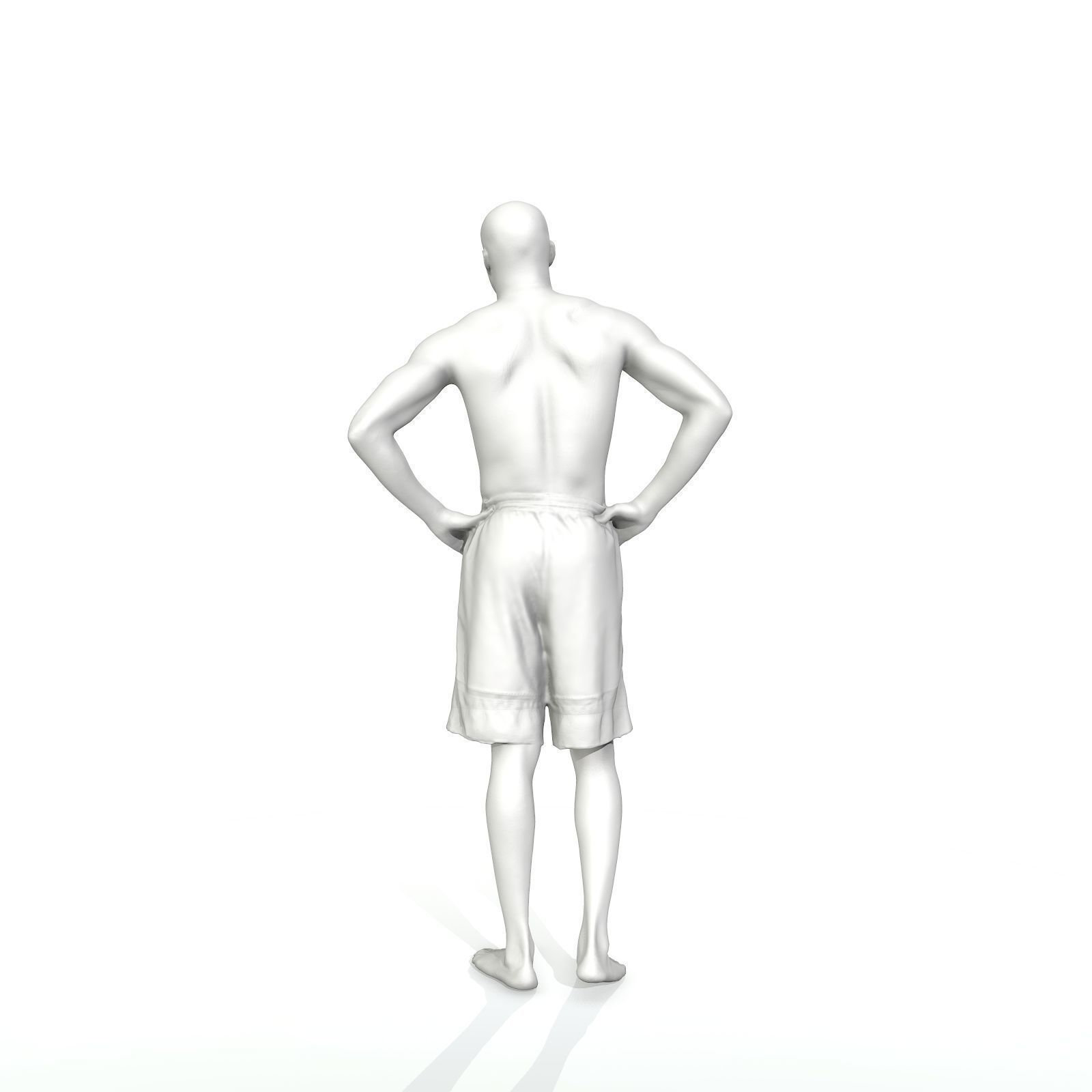 Standing Smiling Man with Blue Shorts SMan0311-HD2-O01P01-S 3D model_43