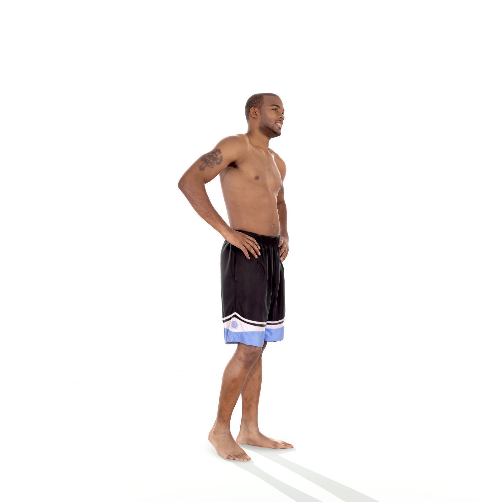Standing Smiling Man with Blue Shorts SMan0311-HD2-O01P01-S 3D model_16