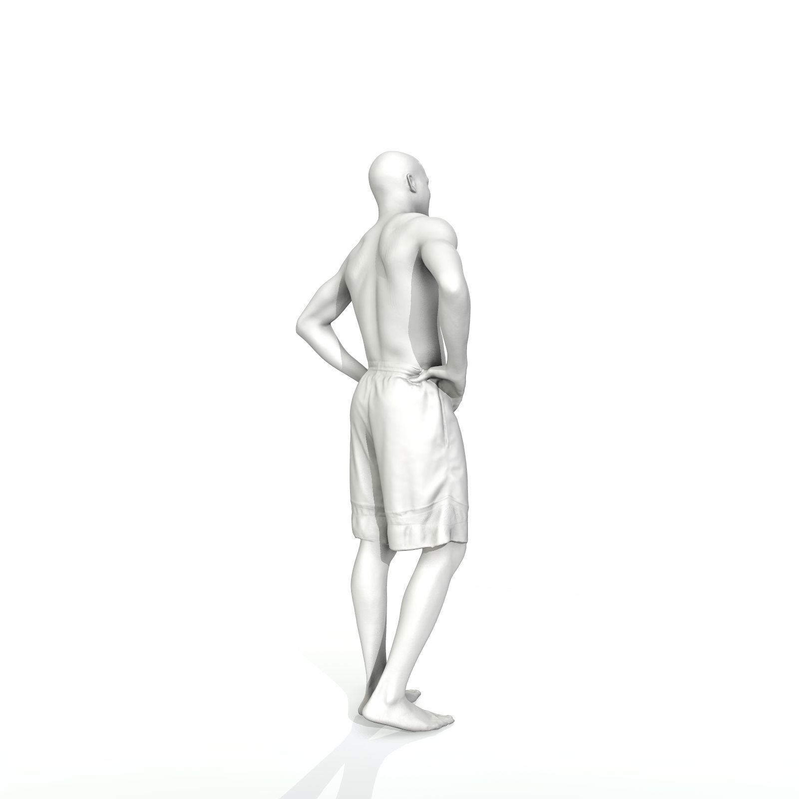 Standing Smiling Man with Blue Shorts SMan0311-HD2-O01P01-S 3D model_61