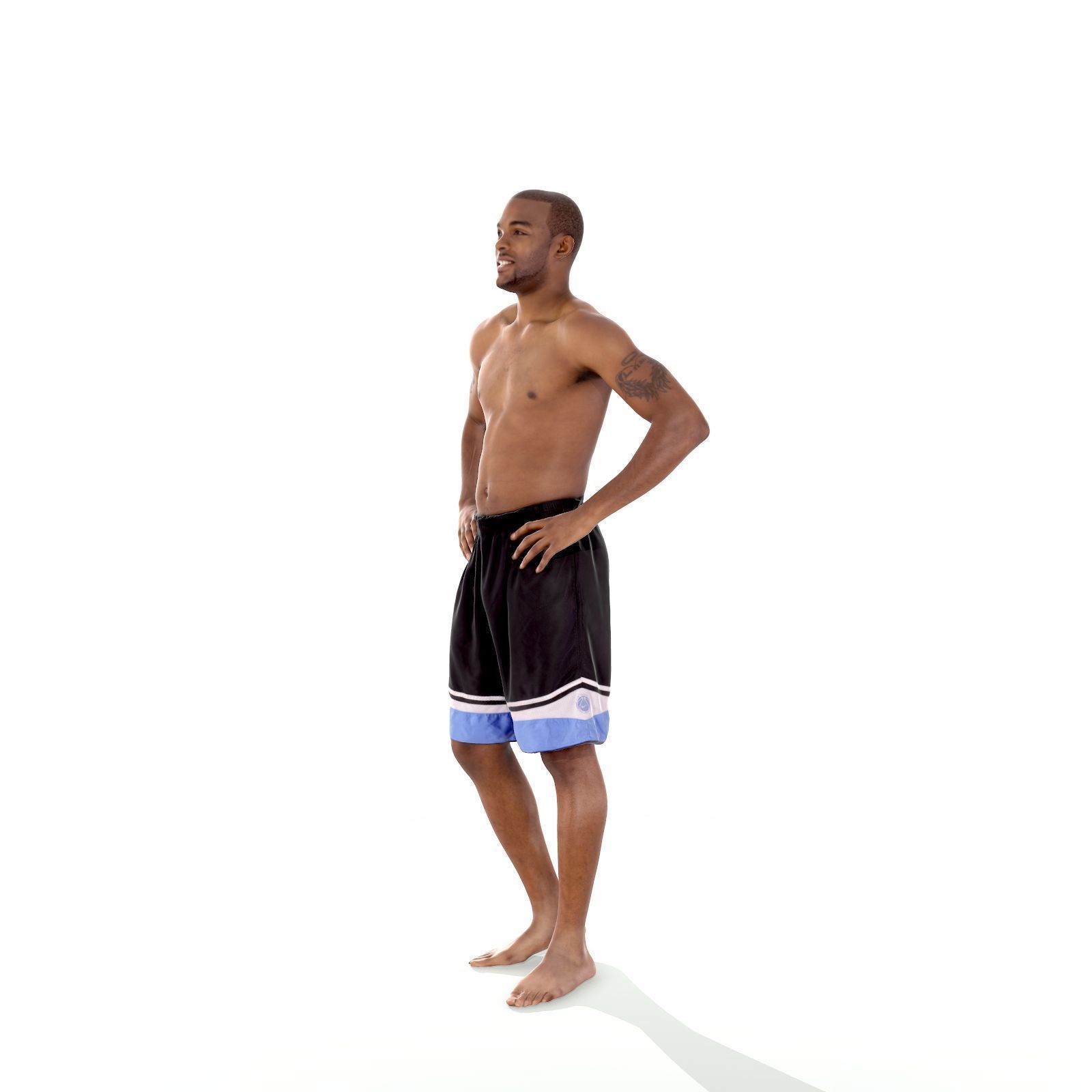 Standing Smiling Man with Blue Shorts SMan0311-HD2-O01P01-S 3D model_18
