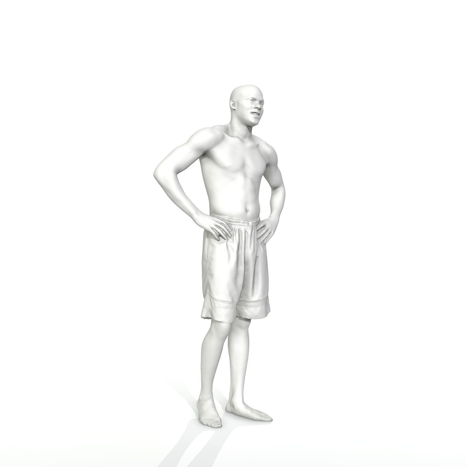 Standing Smiling Man with Blue Shorts SMan0311-HD2-O01P01-S 3D model_38