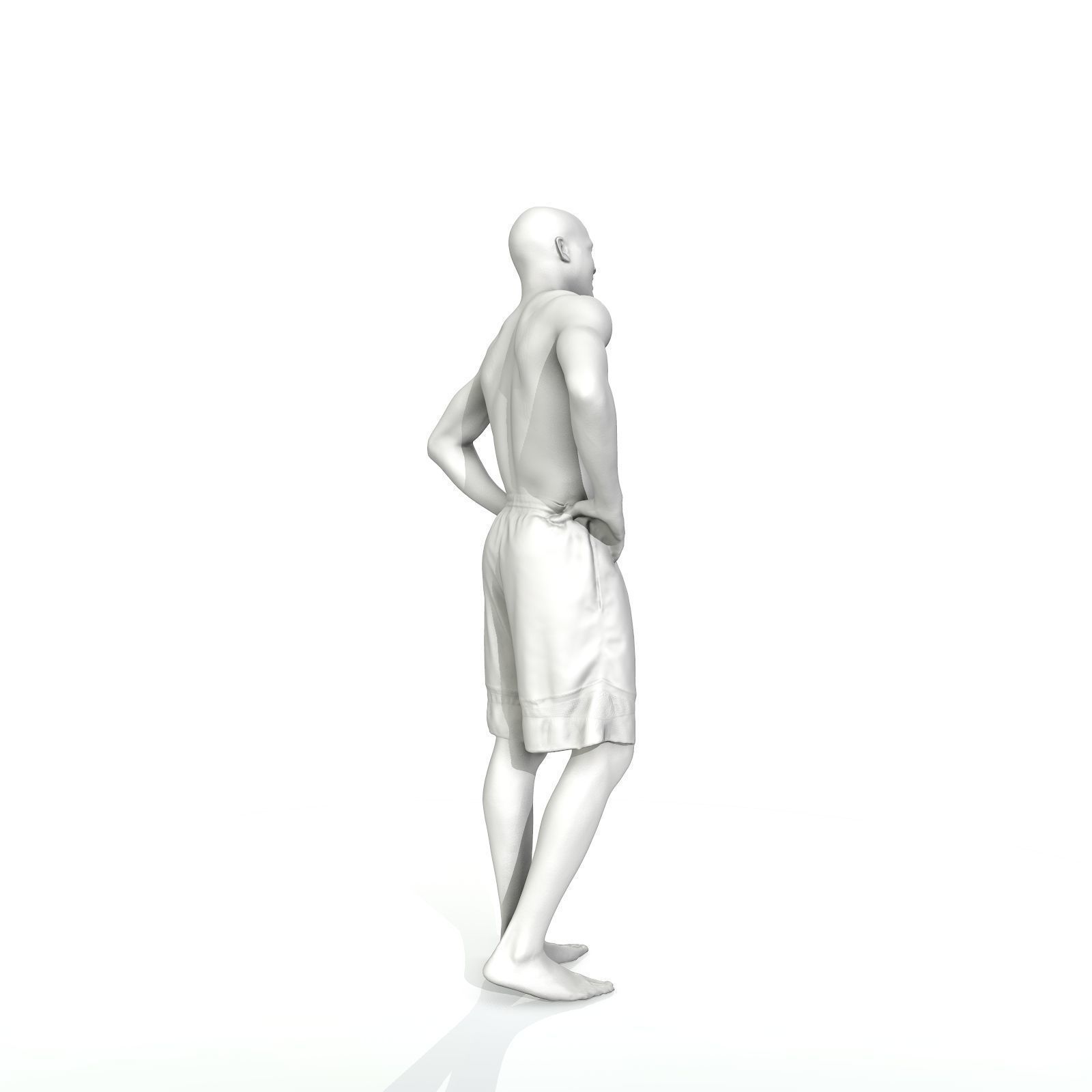 Standing Smiling Man with Blue Shorts SMan0311-HD2-O01P01-S 3D model_4