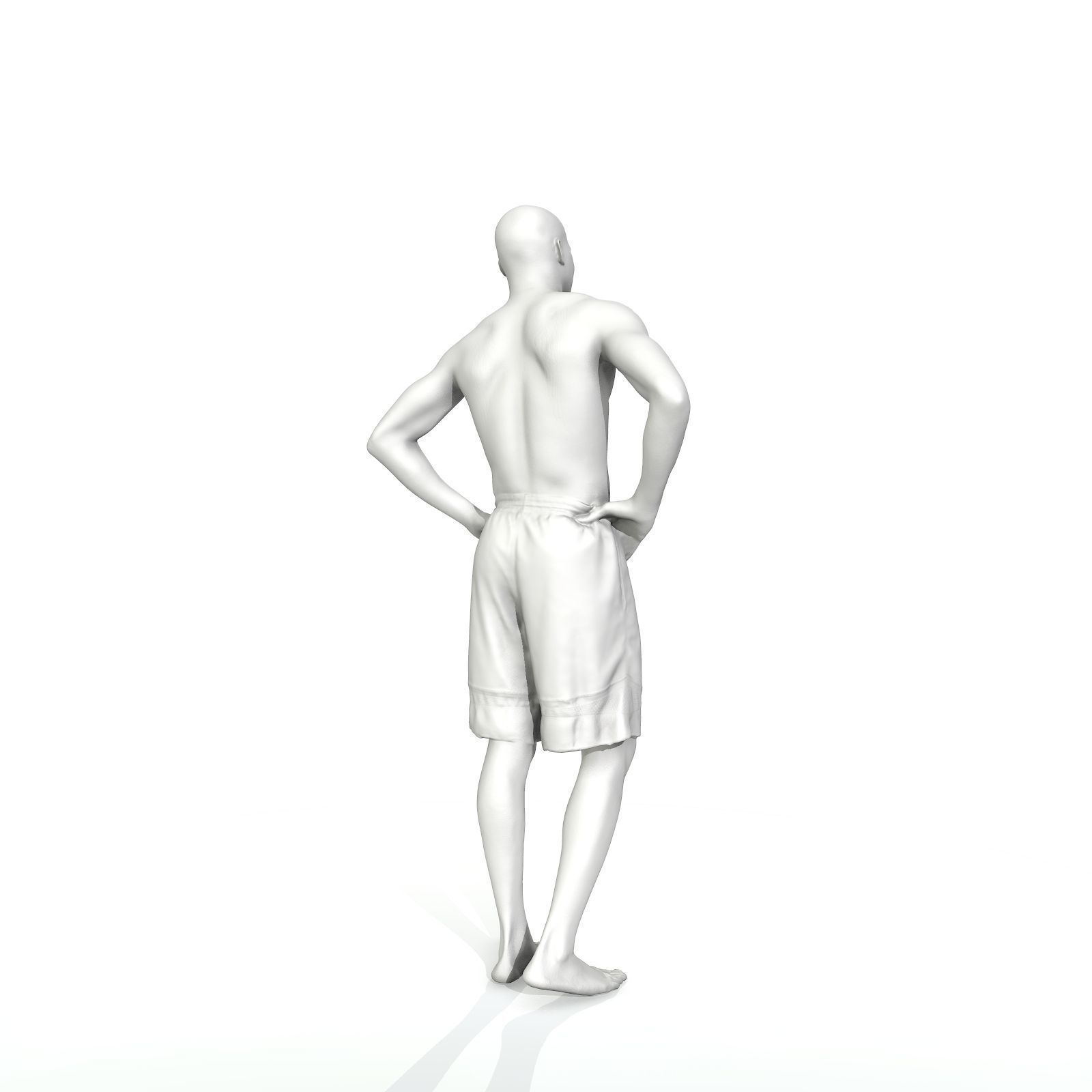 Standing Smiling Man with Blue Shorts SMan0311-HD2-O01P01-S 3D model_57