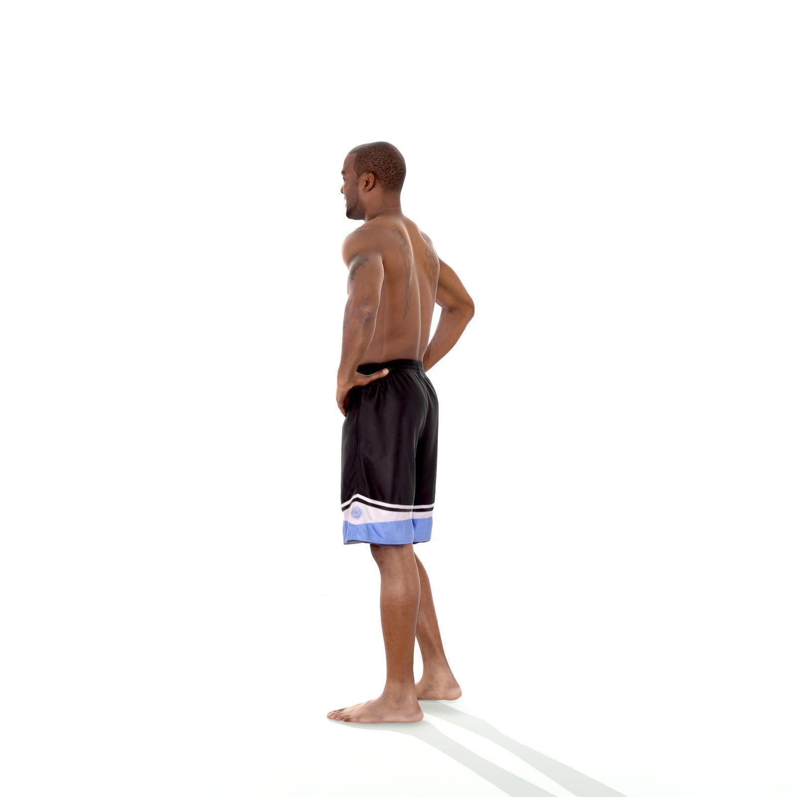 Standing Smiling Man with Blue Shorts SMan0311-HD2-O01P01-S 3D model_49