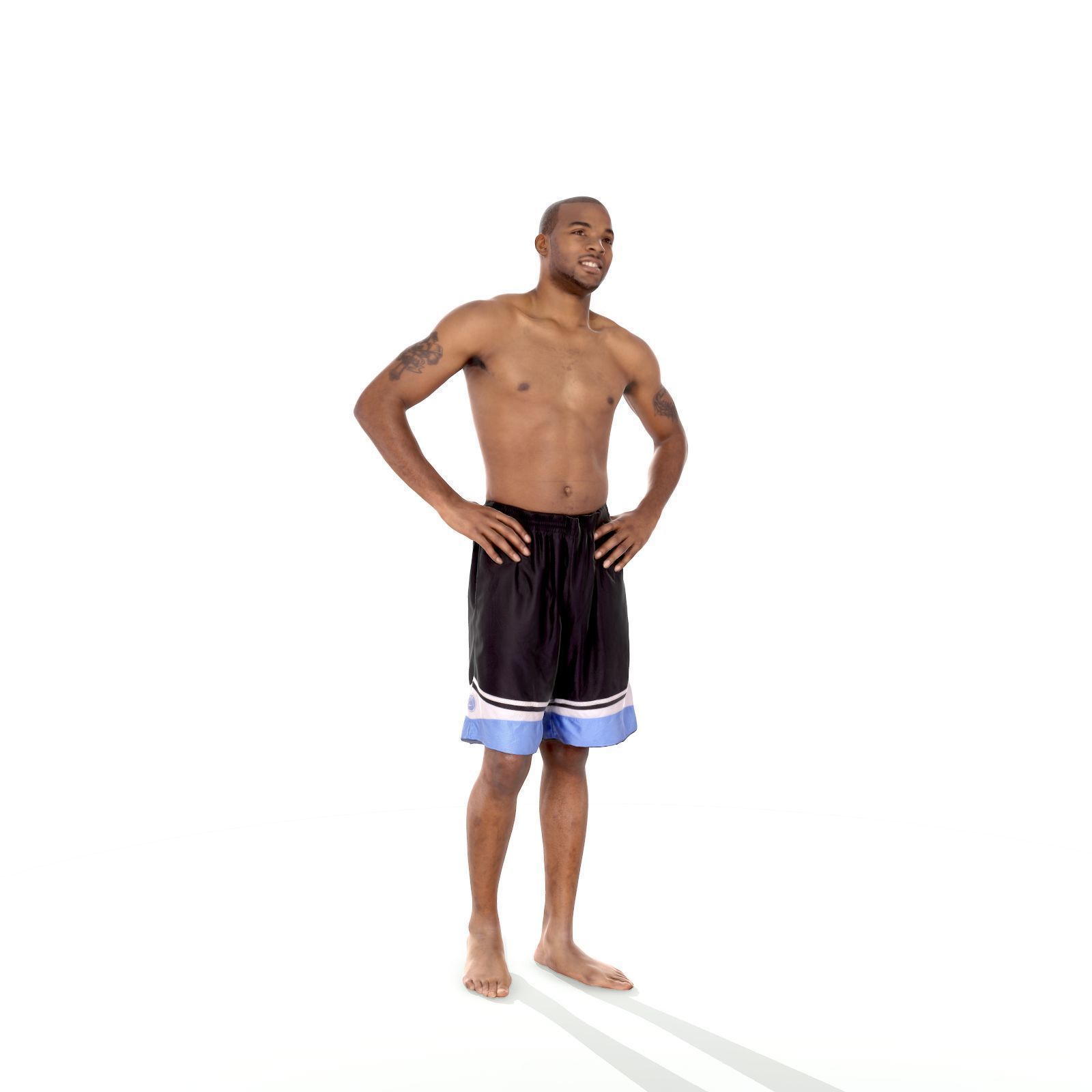 Standing Smiling Man with Blue Shorts SMan0311-HD2-O01P01-S 3D model_72
