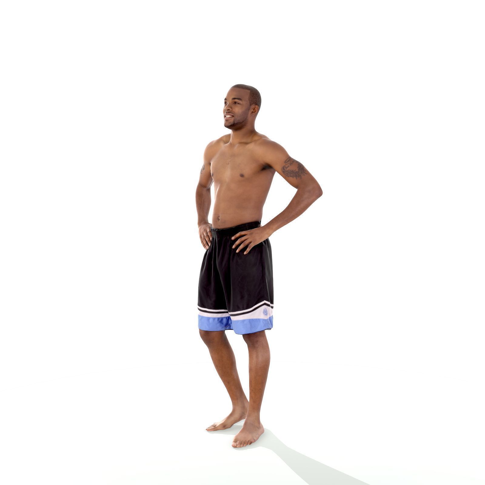 Standing Smiling Man with Blue Shorts SMan0311-HD2-O01P01-S 3D model_73