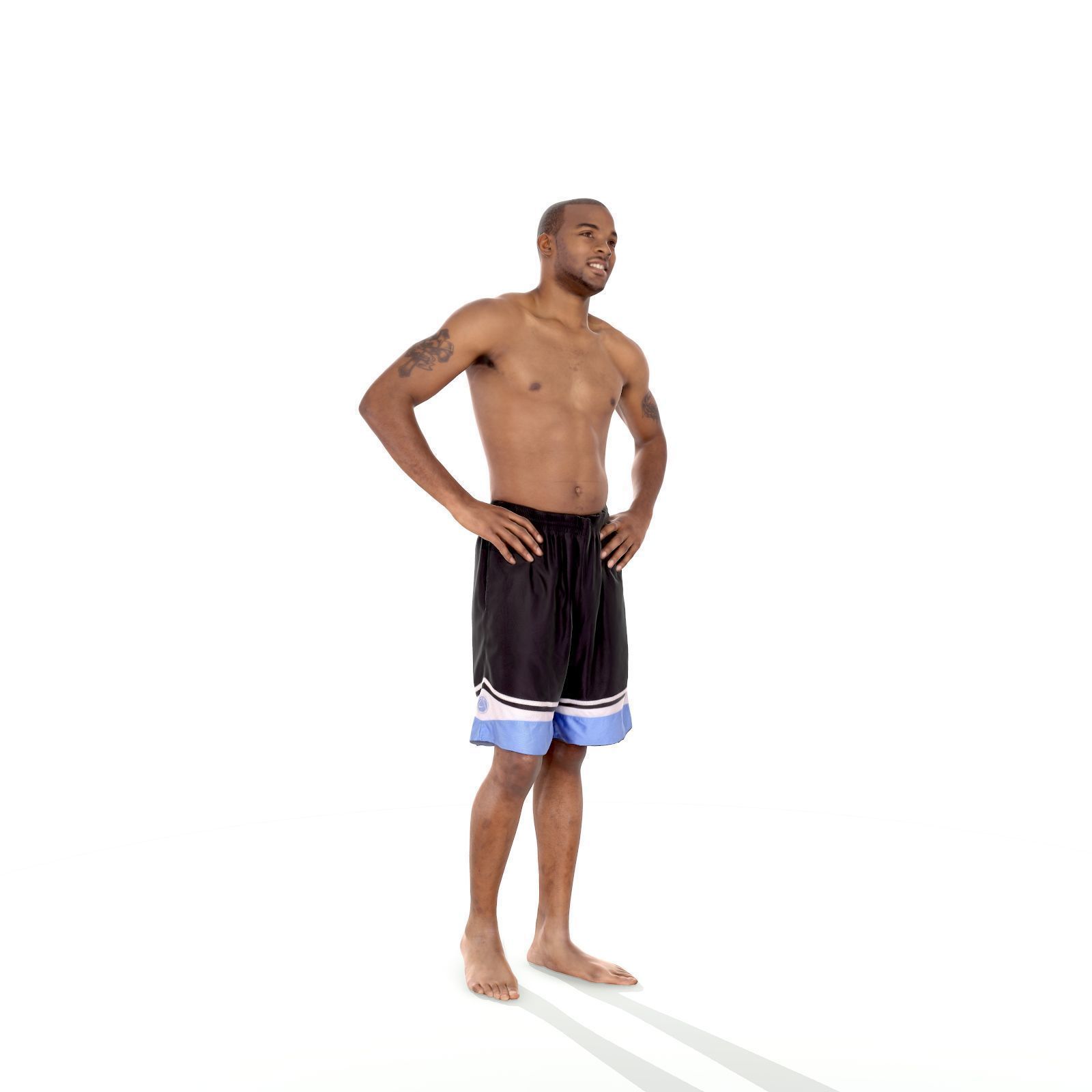 Standing Smiling Man with Blue Shorts SMan0311-HD2-O01P01-S 3D model_15