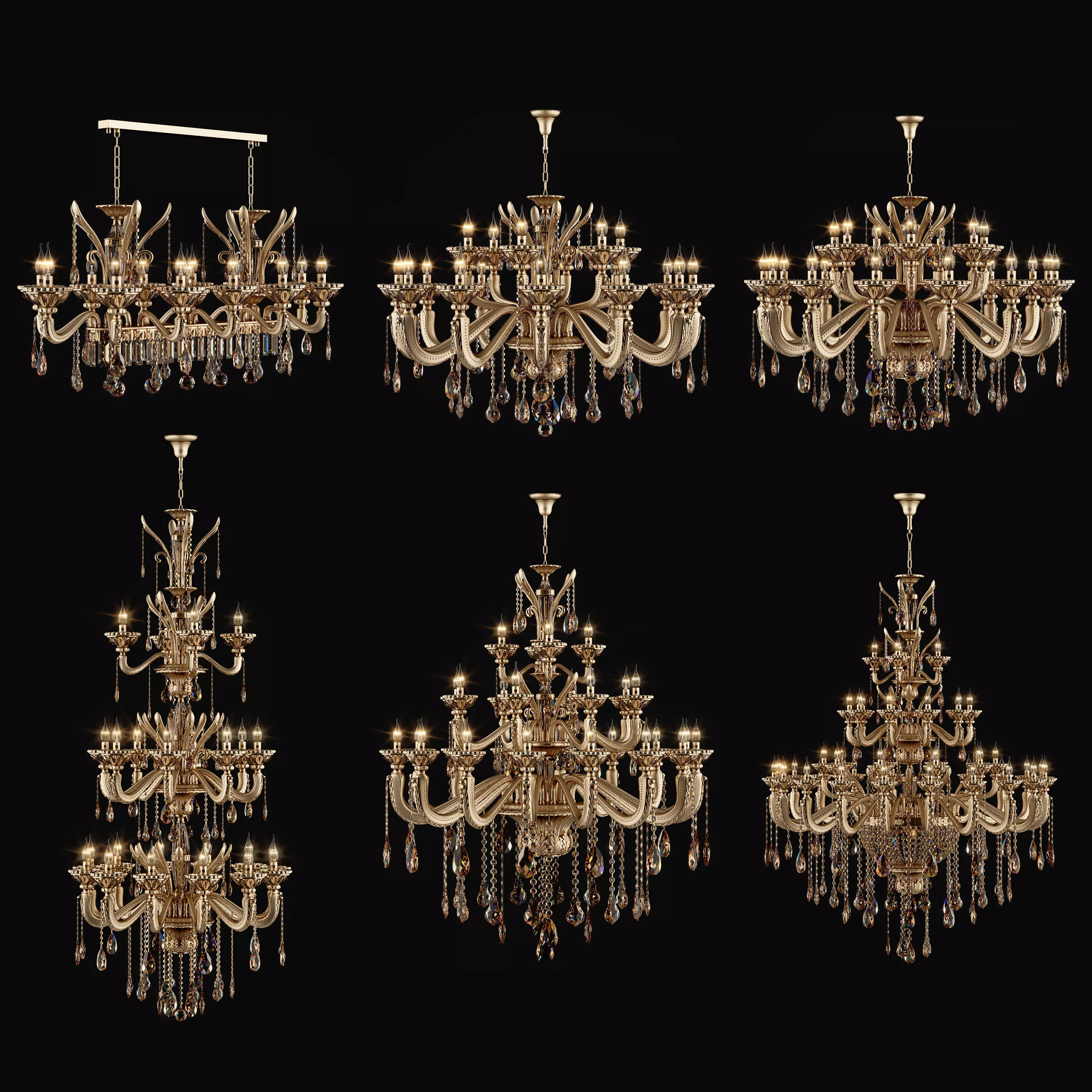 Alzata Osgona Chandeliers Collection 2 3D model