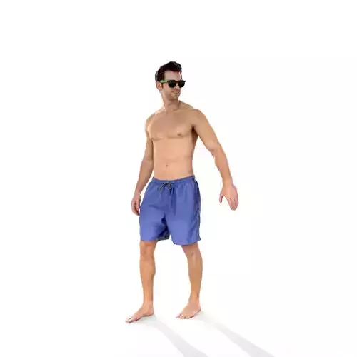 Man with Blue Shorts and Sunglasses SMan0310-HD2-O01P01-S 3D model