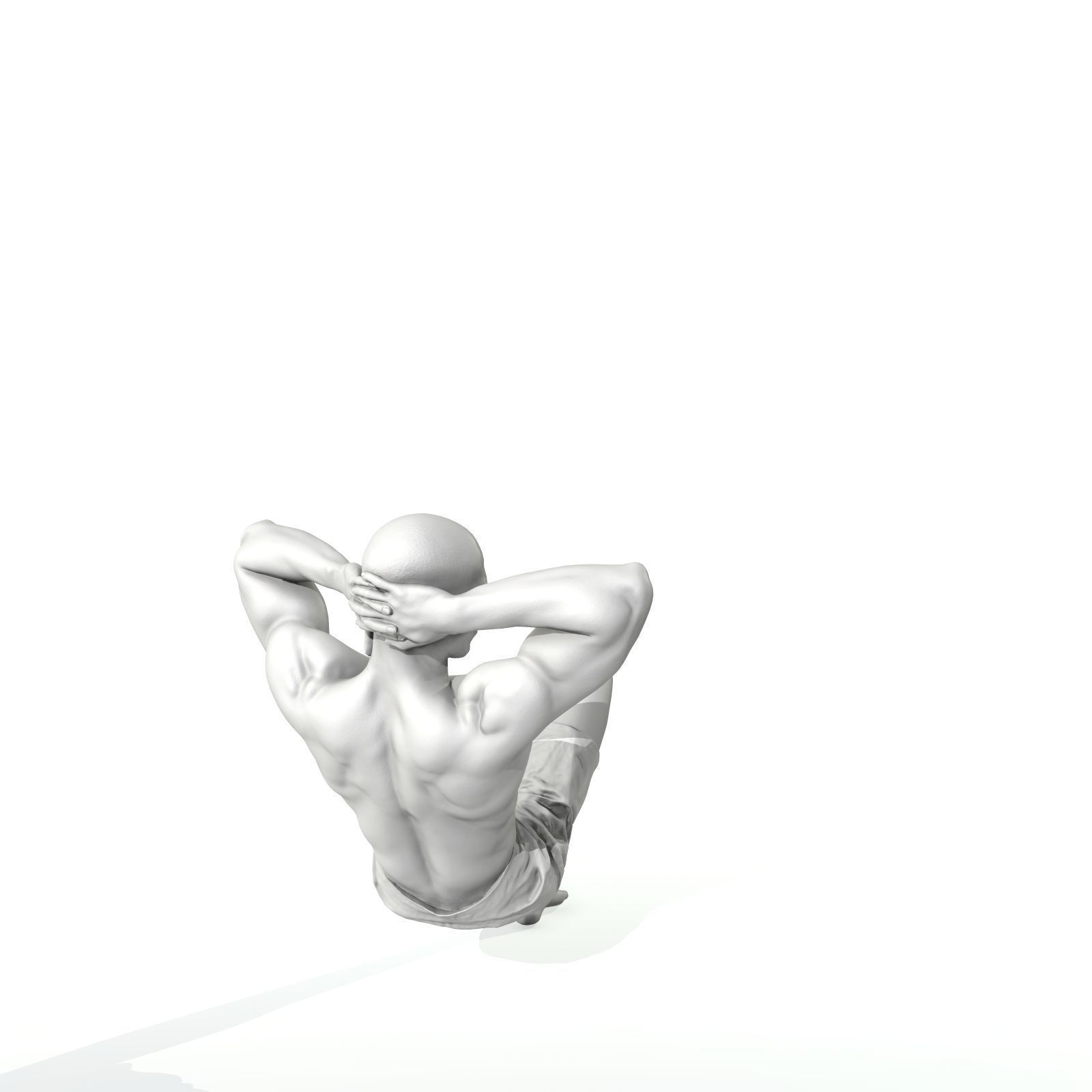 Laying Smiling Man with Green Shorts SMan0306-HD2-O01P01-S 3D model_71