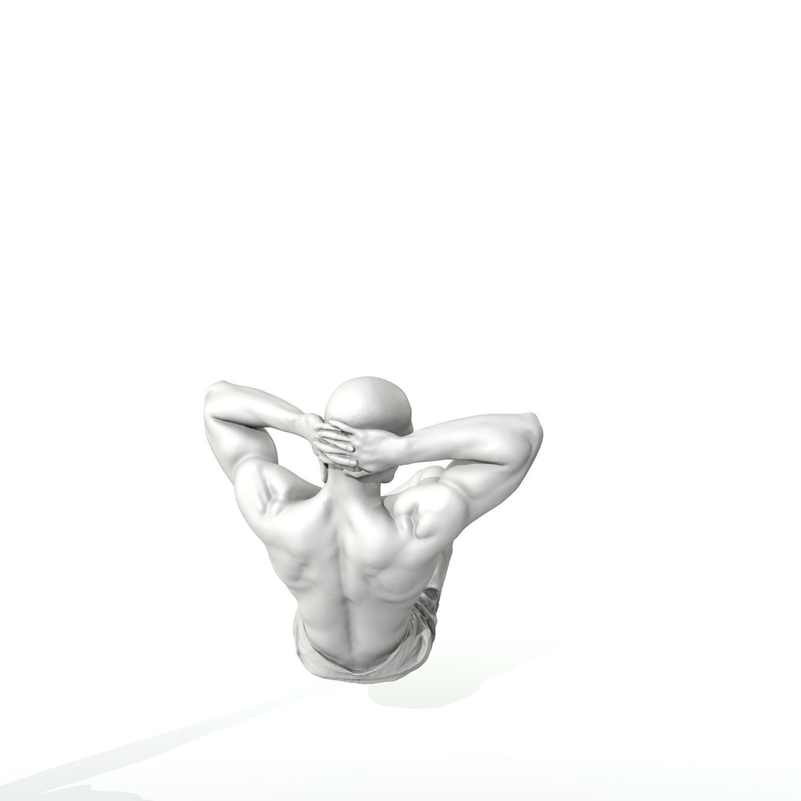 Laying Smiling Man with Green Shorts SMan0306-HD2-O01P01-S 3D model_26