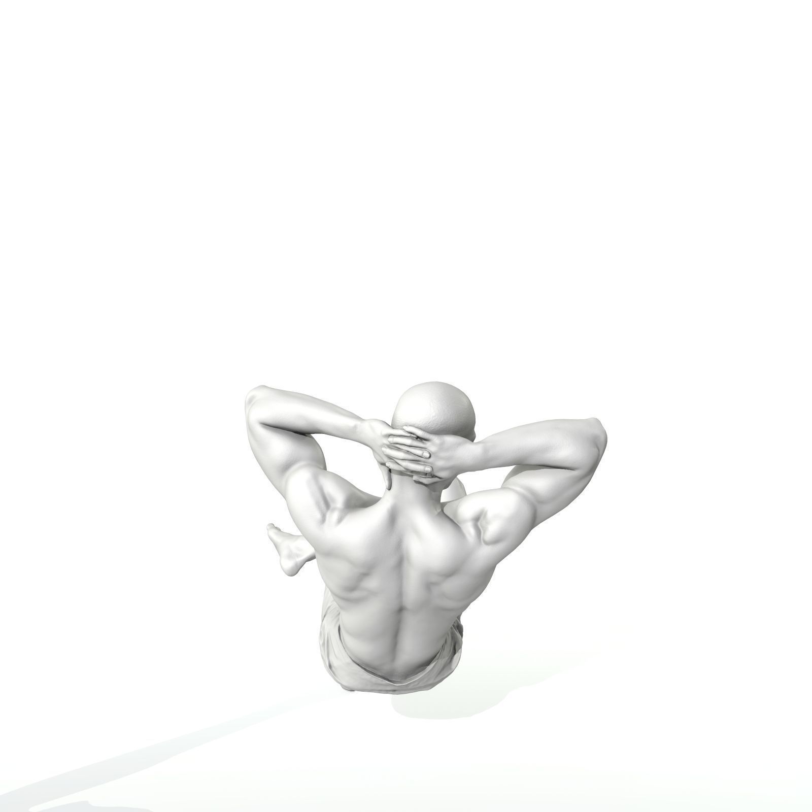 Laying Smiling Man with Green Shorts SMan0306-HD2-O01P01-S 3D model_7