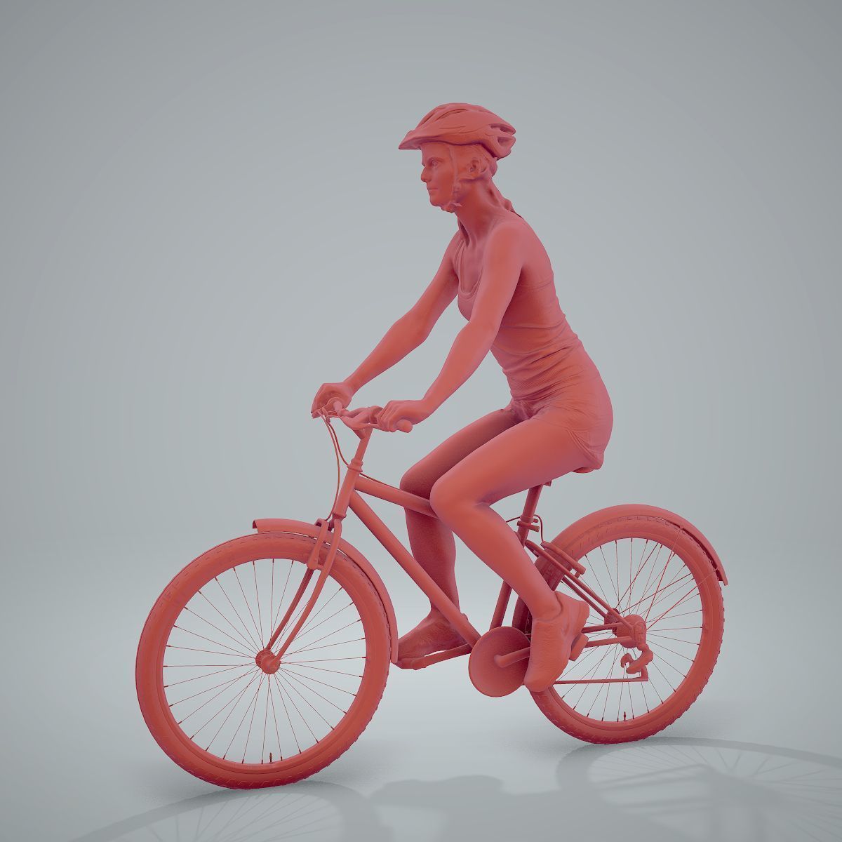 Blue Wearing Sporty Woman on a Bicycle SWom0304-HD2-O01P01-S 3D model_27