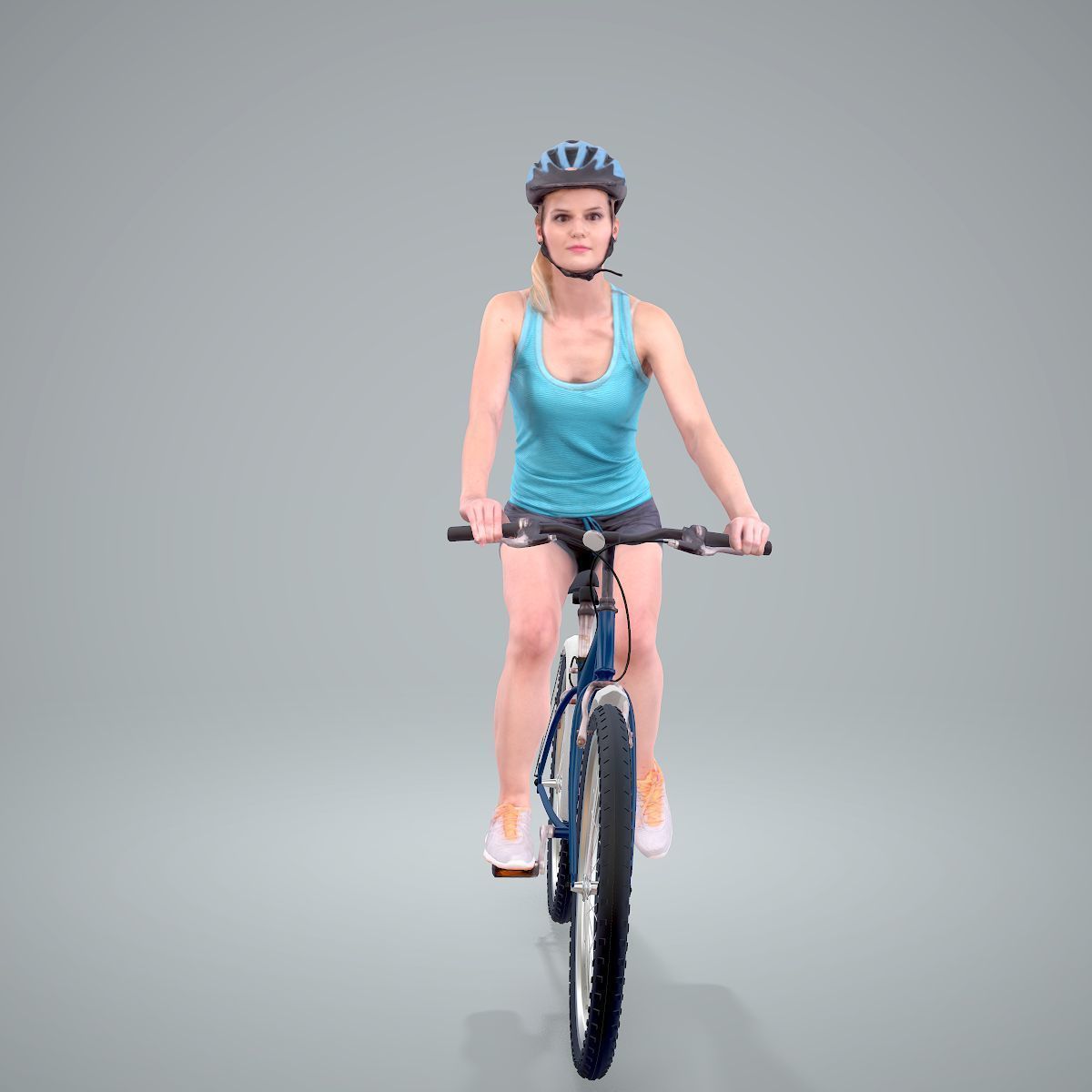 Blue Wearing Sporty Woman on a Bicycle SWom0304-HD2-O01P01-S 3D model_60