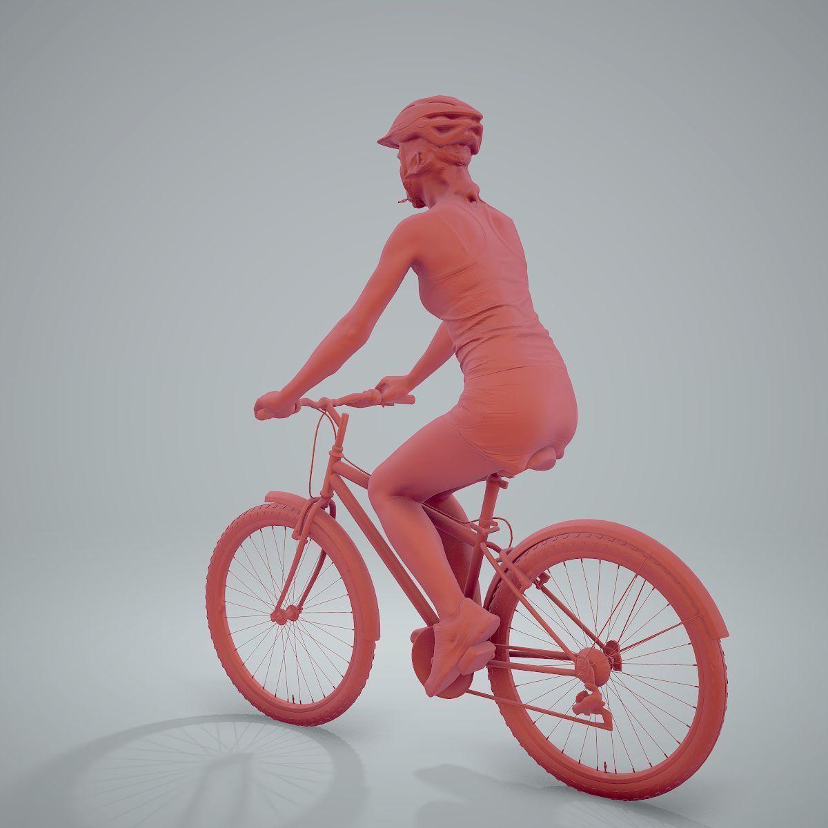 Blue Wearing Sporty Woman on a Bicycle SWom0304-HD2-O01P01-S 3D model_40