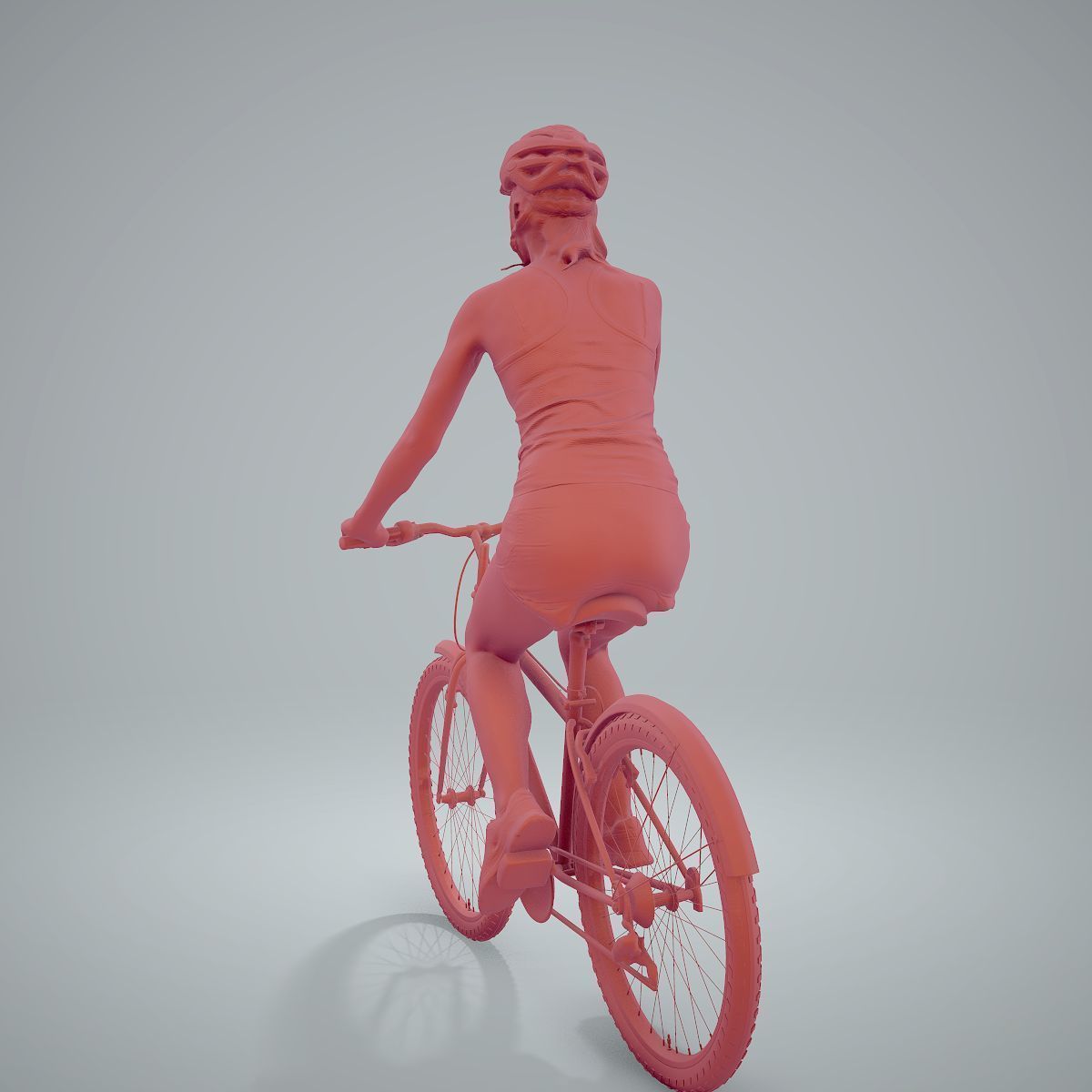 Blue Wearing Sporty Woman on a Bicycle SWom0304-HD2-O01P01-S 3D model_23