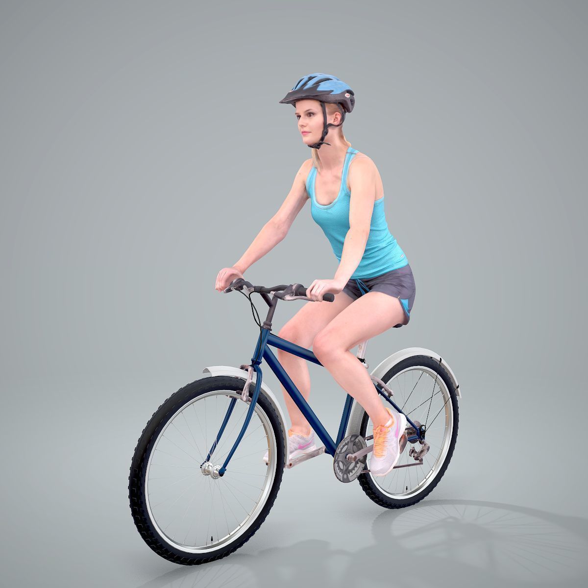 Blue Wearing Sporty Woman on a Bicycle SWom0304-HD2-O01P01-S 3D model_37