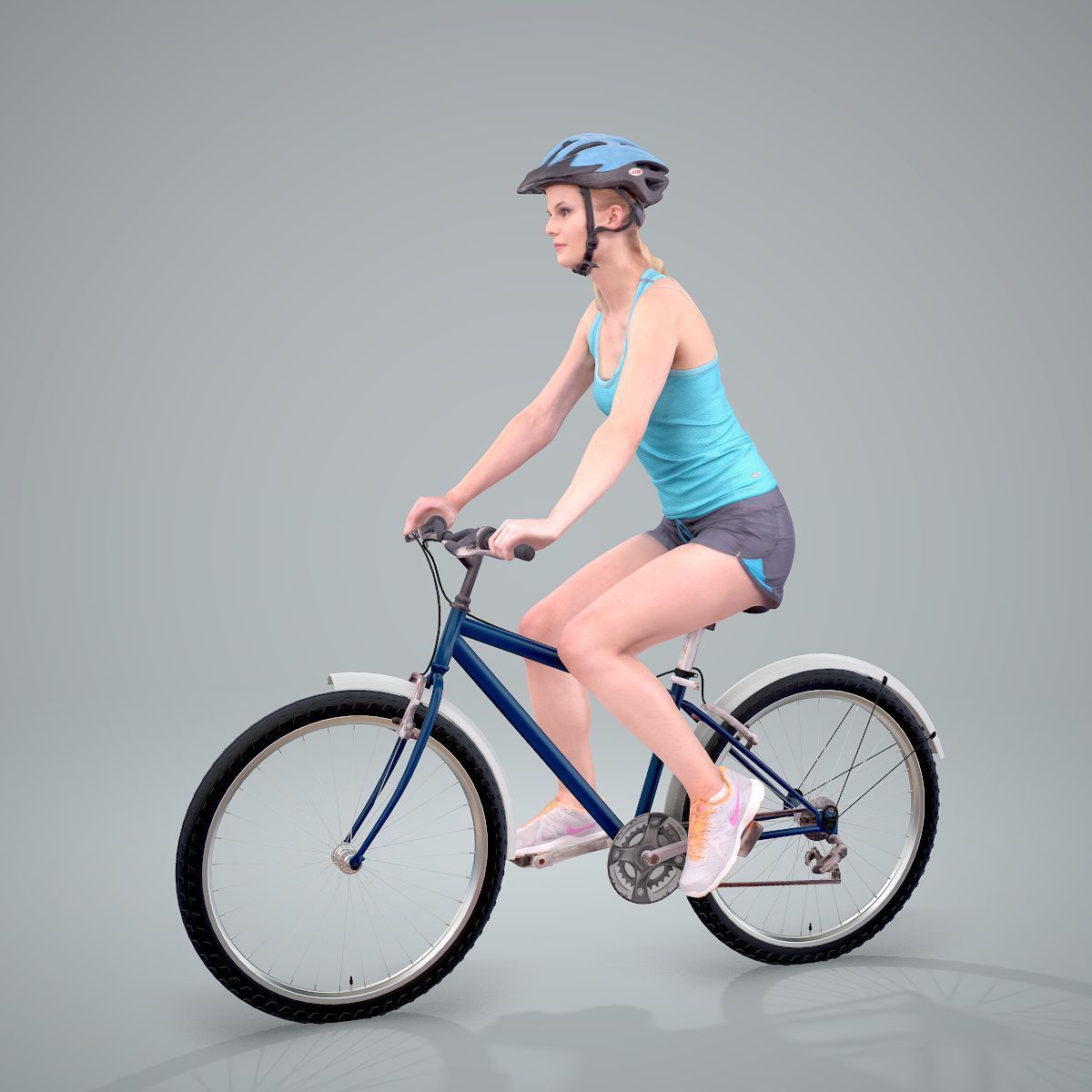 Blue Wearing Sporty Woman on a Bicycle SWom0304-HD2-O01P01-S 3D model_70