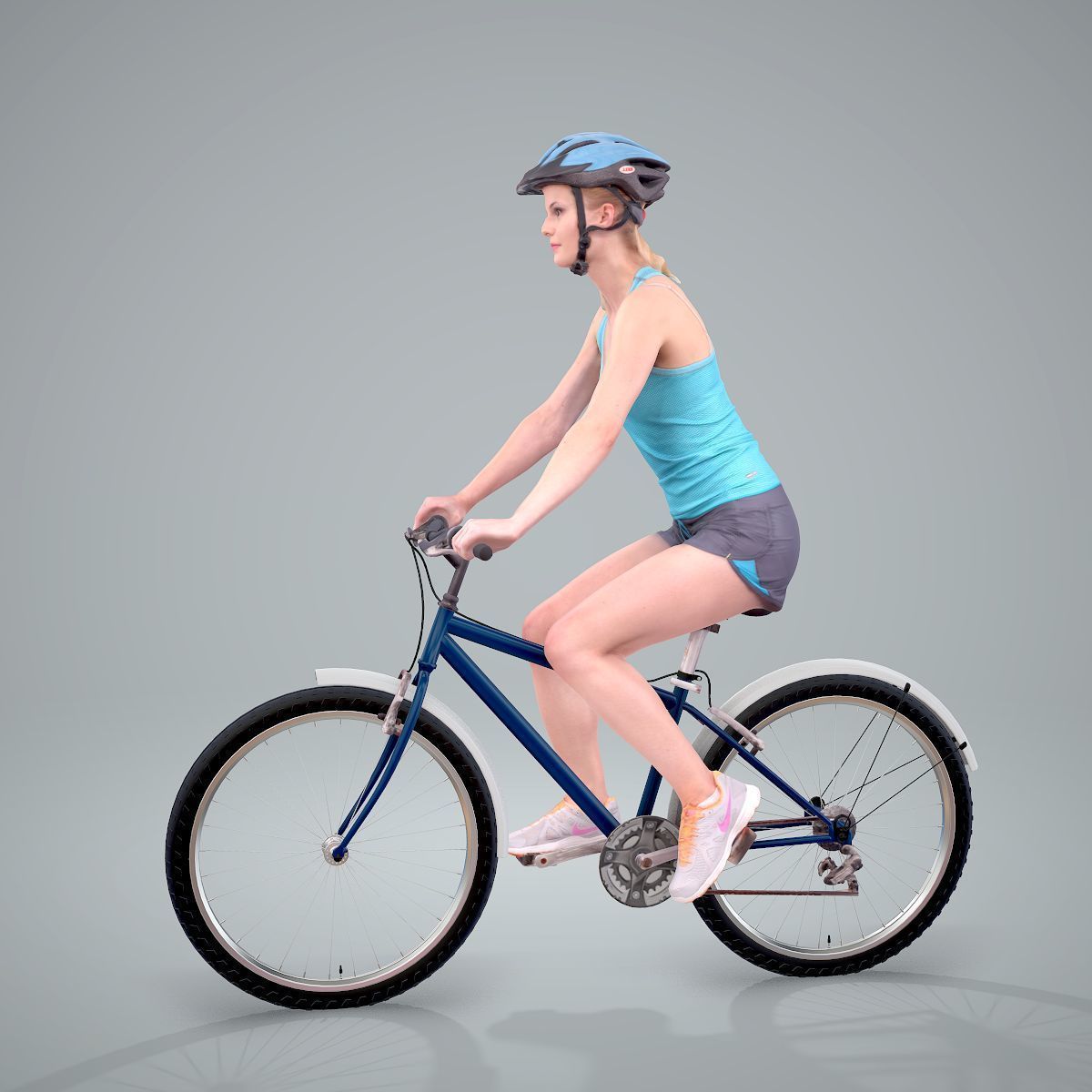 Blue Wearing Sporty Woman on a Bicycle SWom0304-HD2-O01P01-S 3D model_72