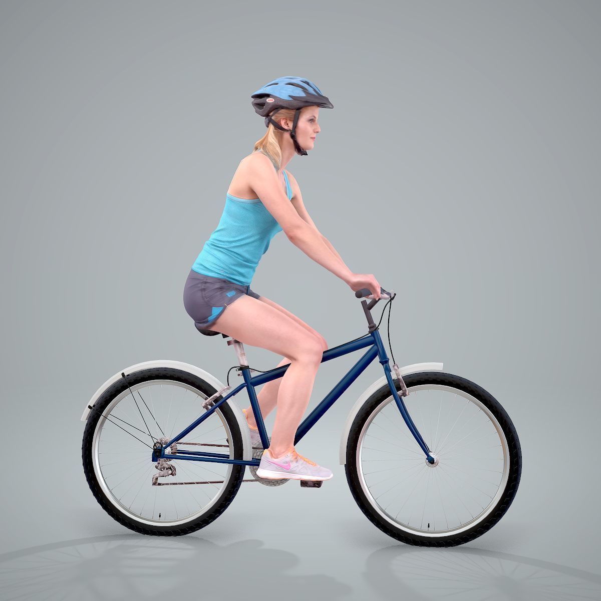 Blue Wearing Sporty Woman on a Bicycle SWom0304-HD2-O01P01-S 3D model_59