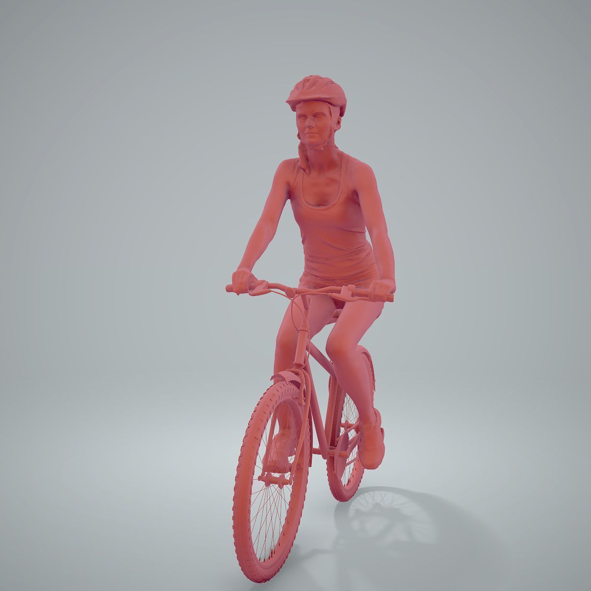 Blue Wearing Sporty Woman on a Bicycle SWom0304-HD2-O01P01-S 3D model_38